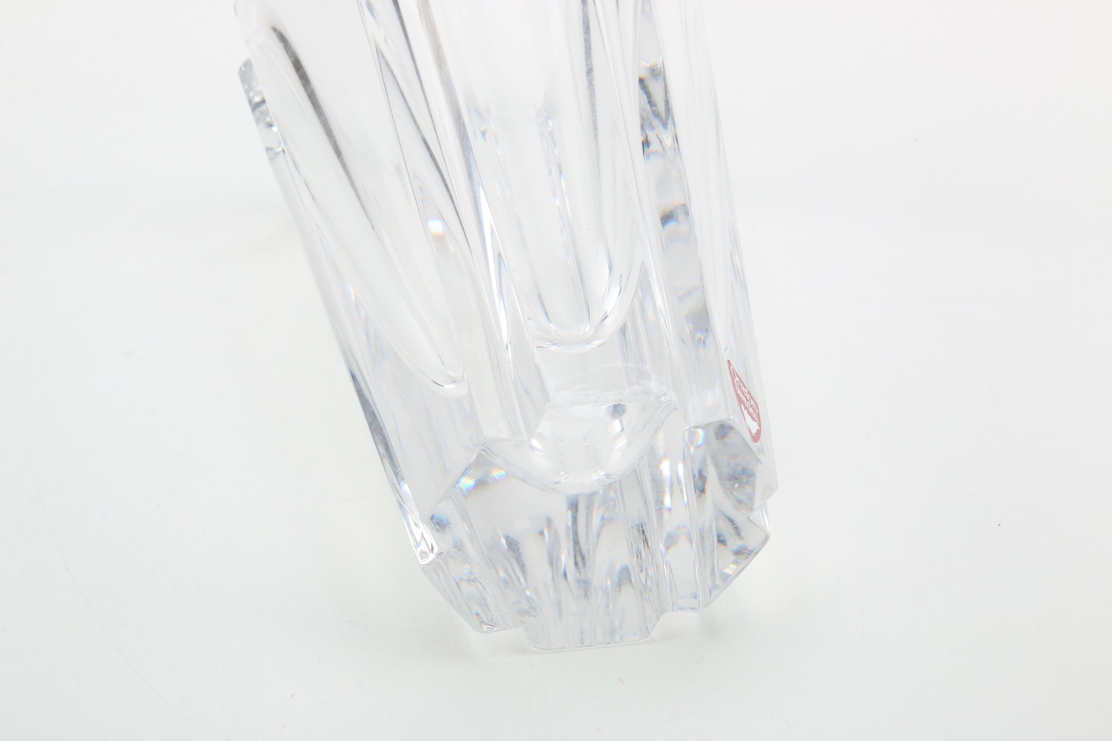 Orrefors Clear Crystal Vase