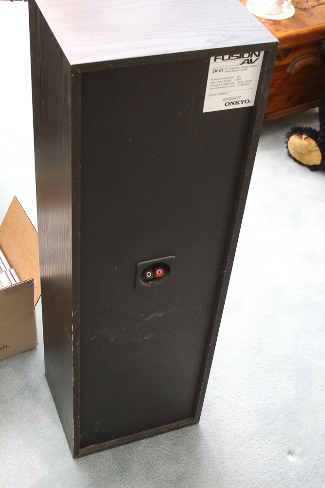 Onkyo Stereo System, Tower Speakers and Cabinet