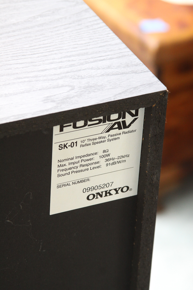 Onkyo Stereo System, Tower Speakers and Cabinet