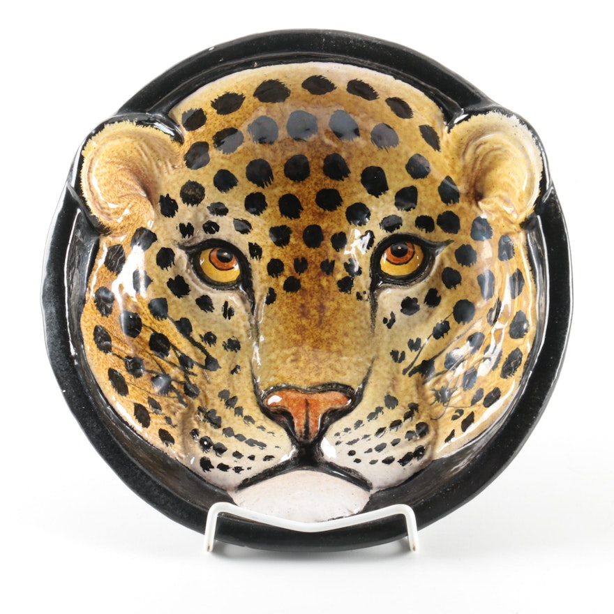 Cheetah Form Ceramic Bowl