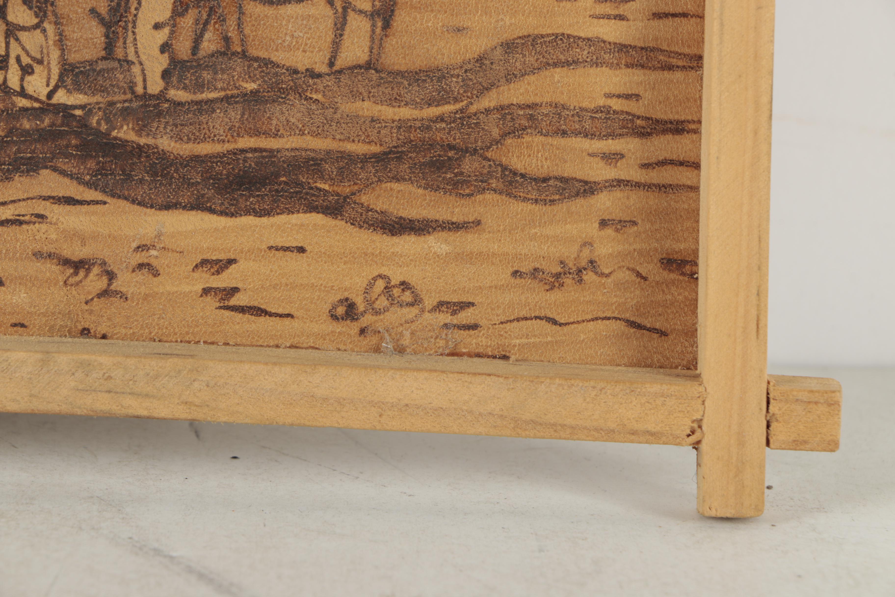 Pyrography on Hide "El Salvador C.A."