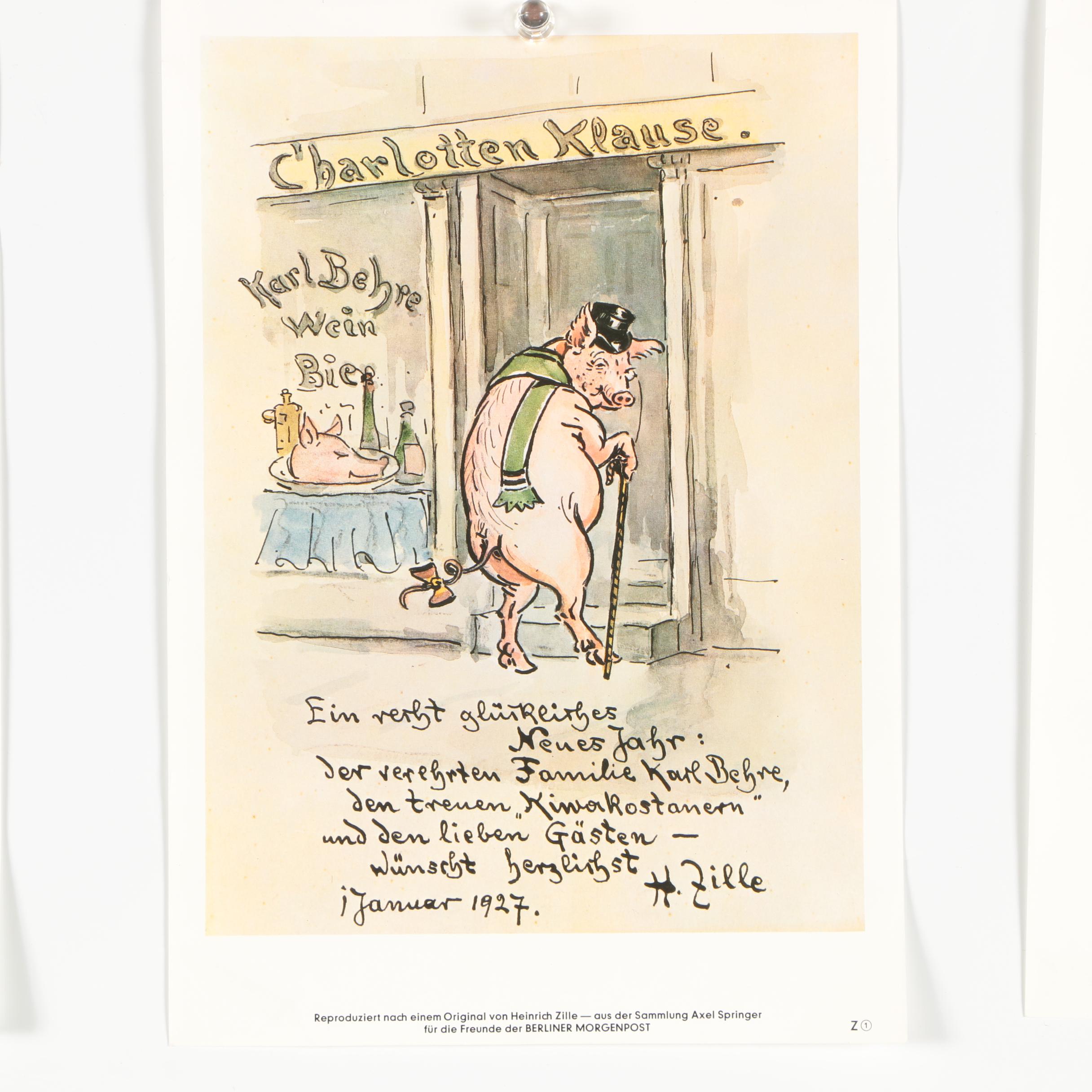 Offset Lithographic Reproduction Prints Featuring "New Yorker Magazine" Cover