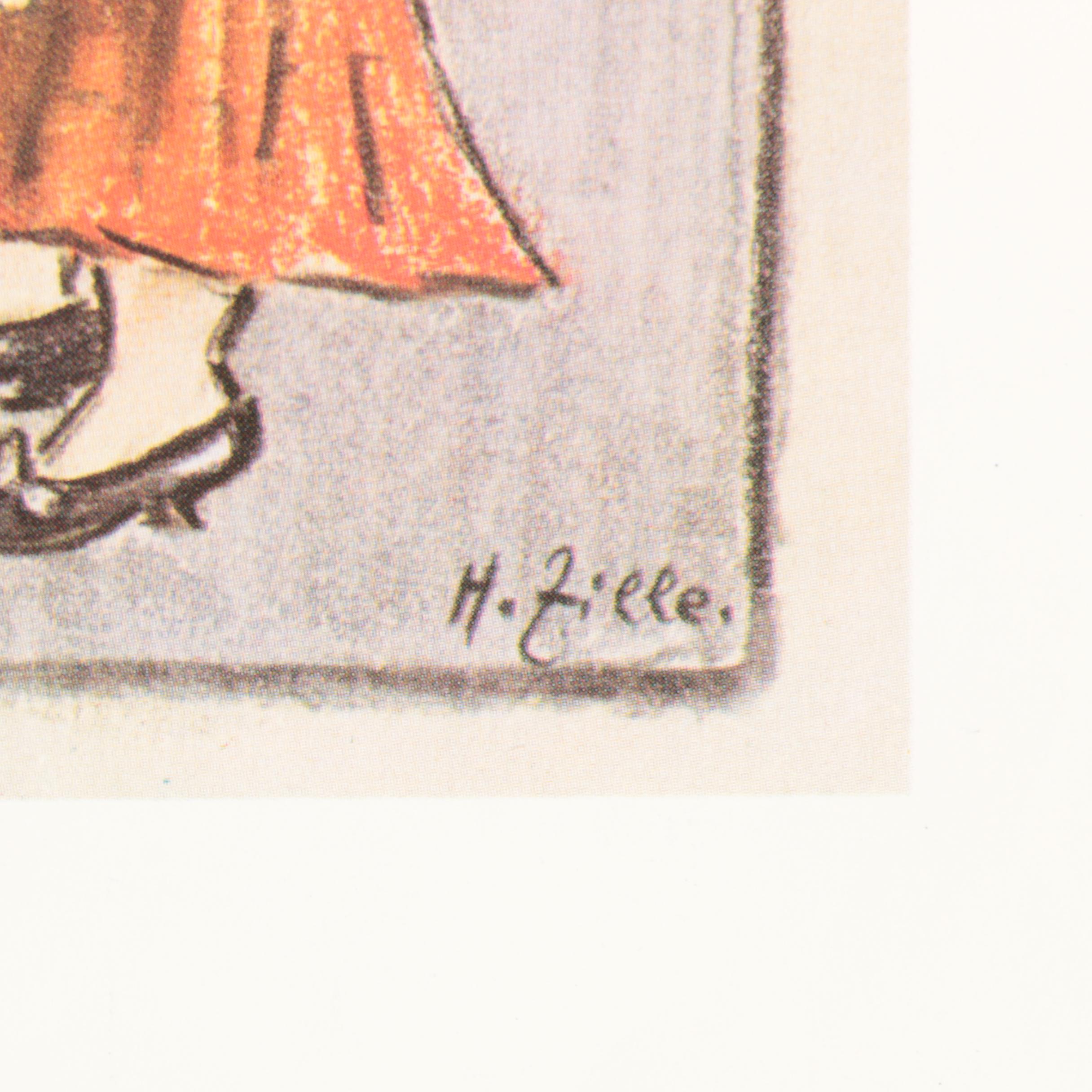 Offset Lithographic Reproduction Prints Featuring "New Yorker Magazine" Cover