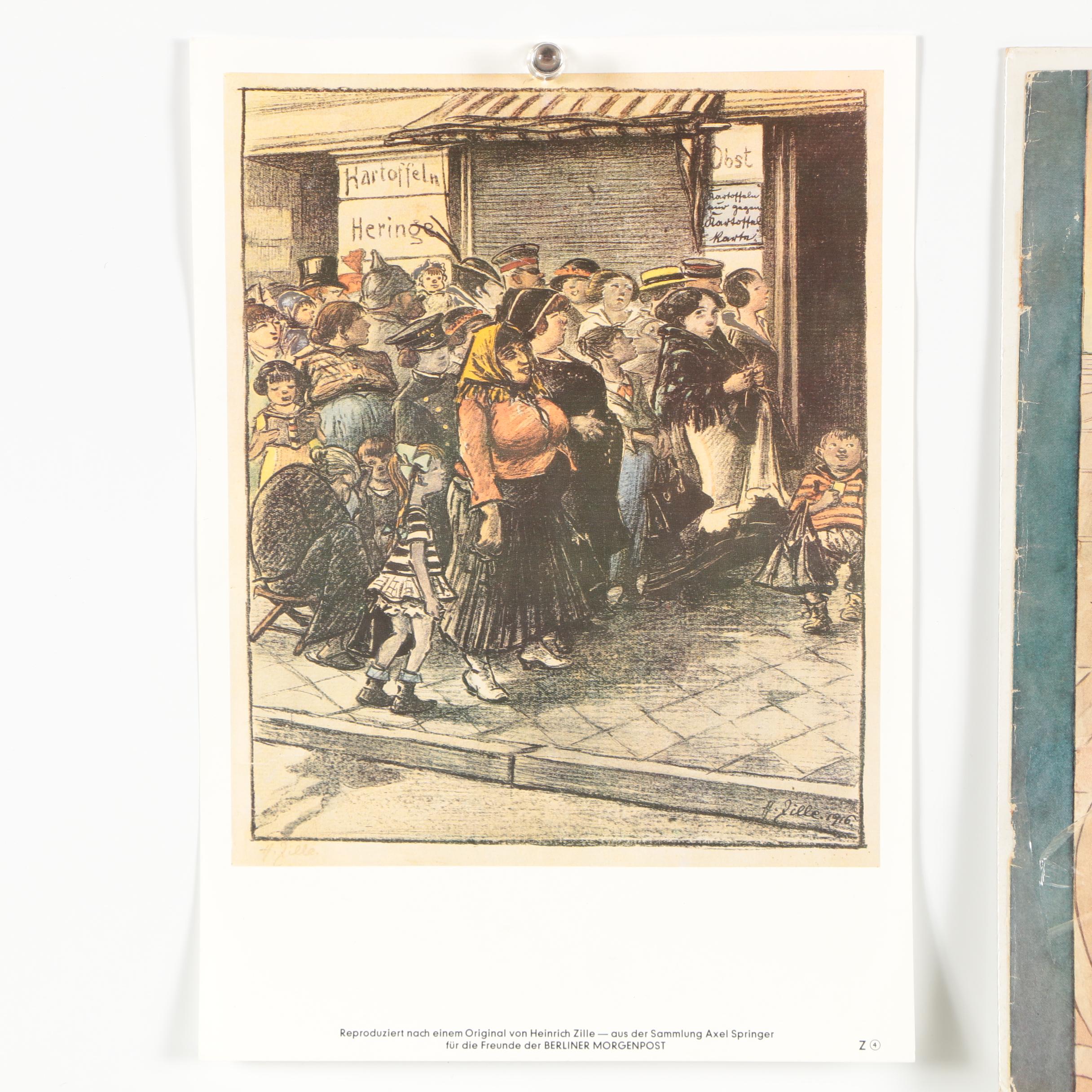 Offset Lithographic Reproduction Prints Featuring "New Yorker Magazine" Cover