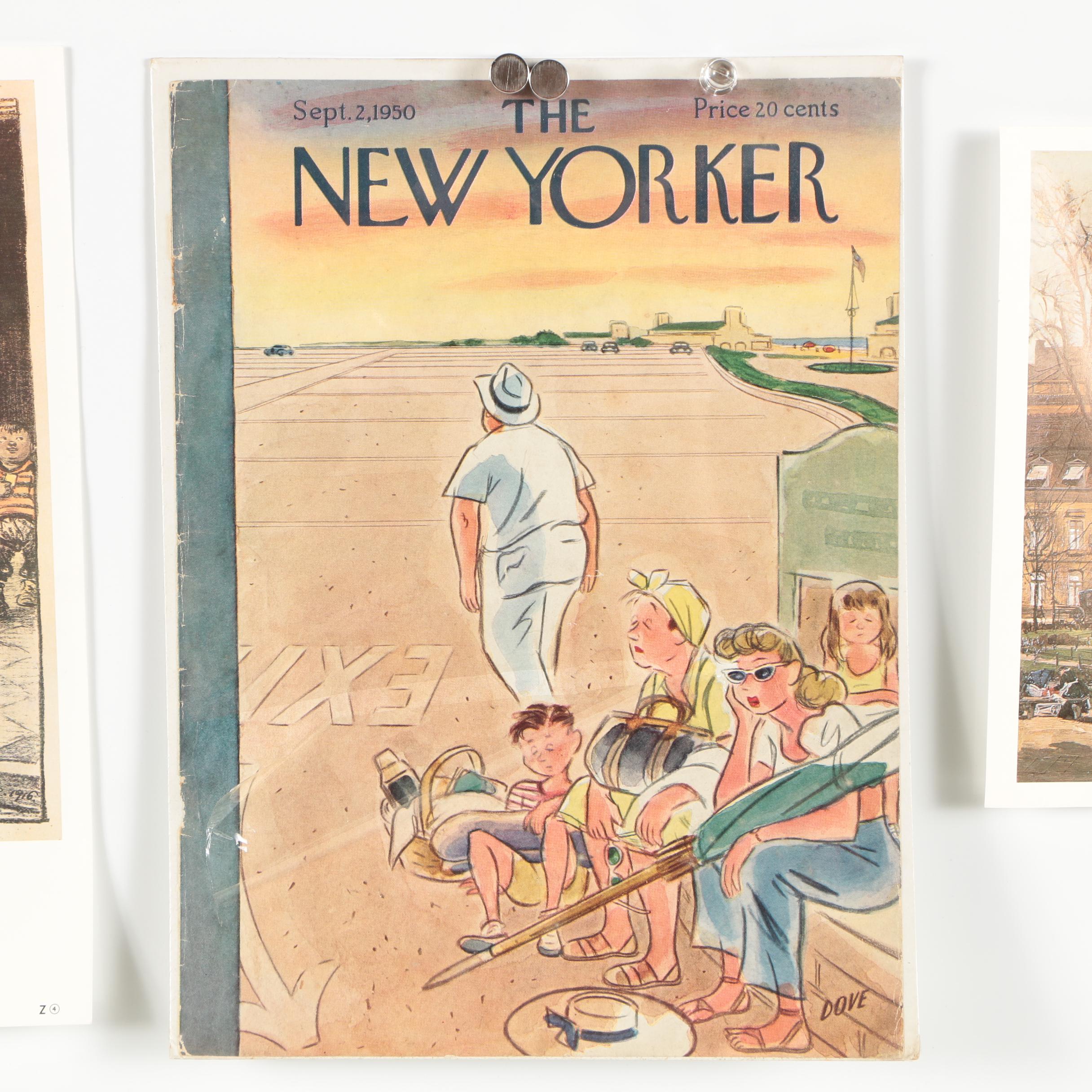 Offset Lithographic Reproduction Prints Featuring "New Yorker Magazine" Cover