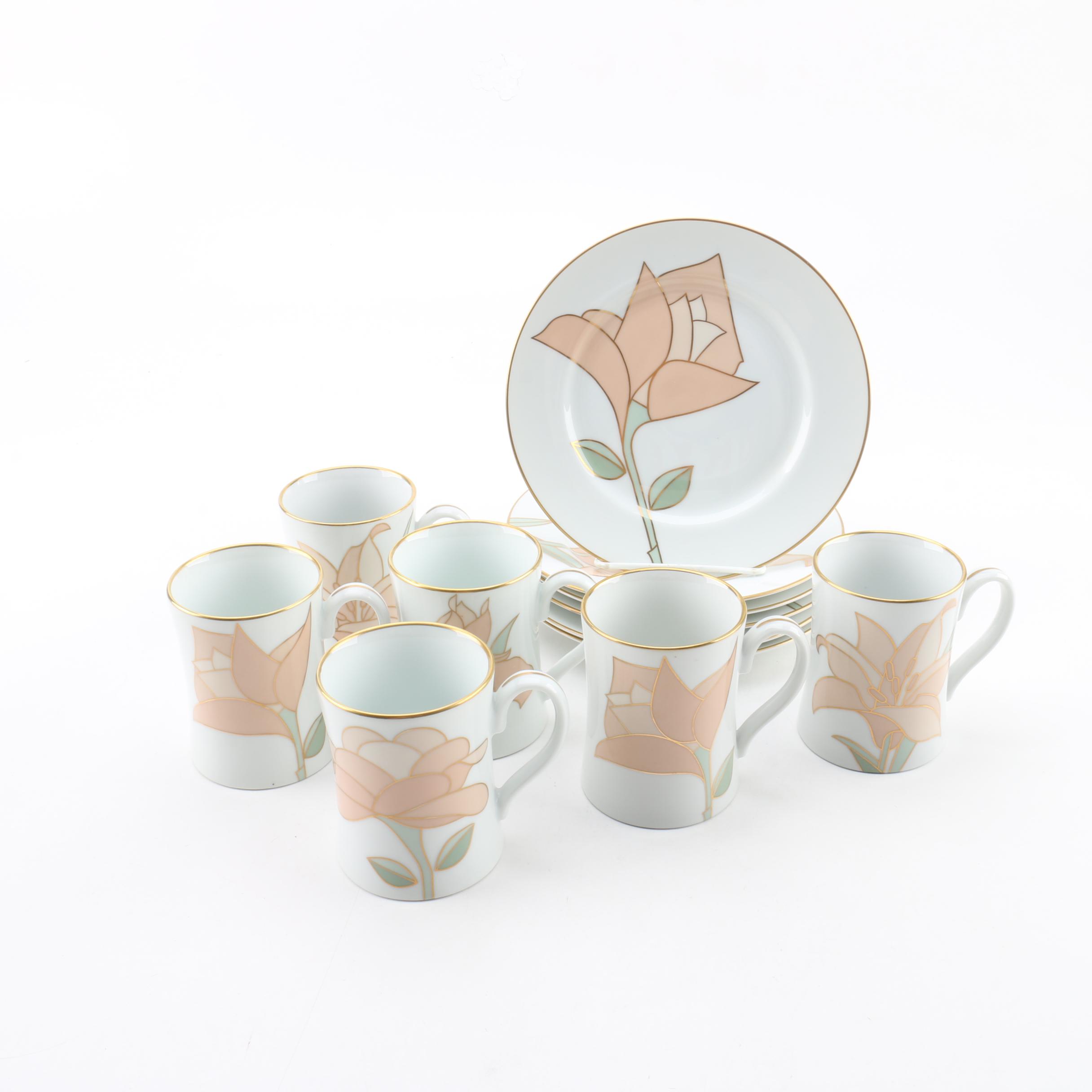 Vintage Fitz and Floyd "Fleur De Paris" Dessert Service