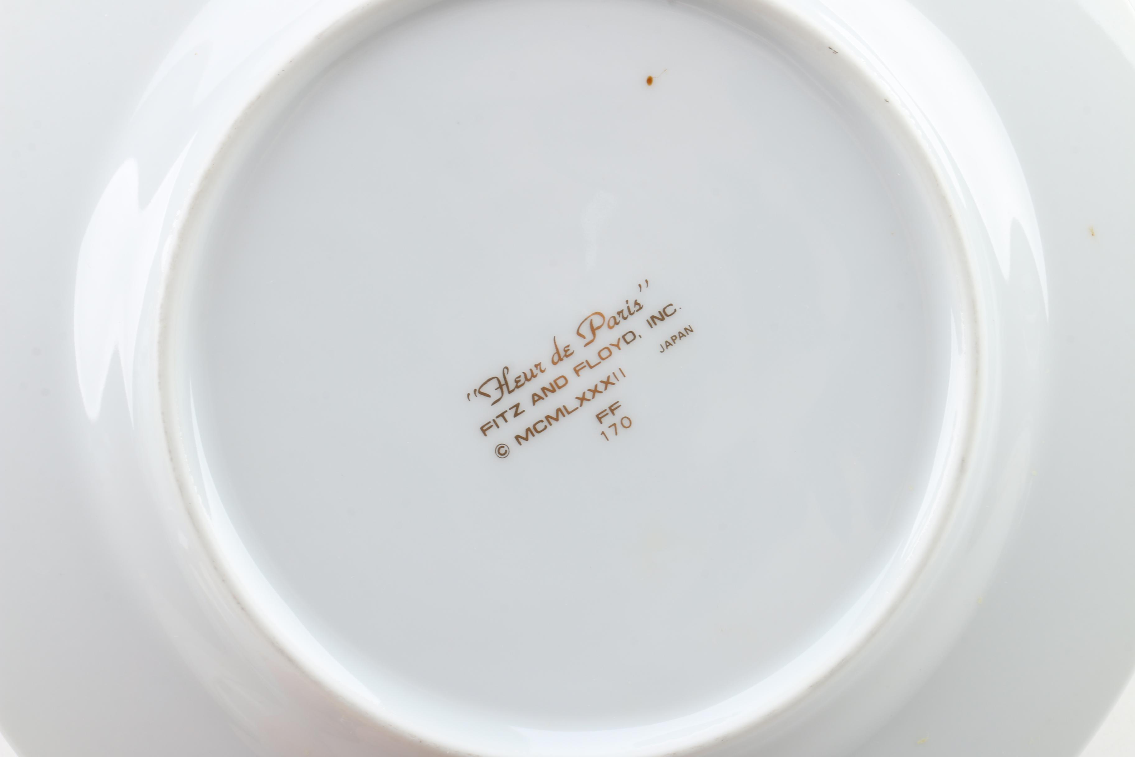 Vintage Fitz and Floyd "Fleur De Paris" Dessert Service