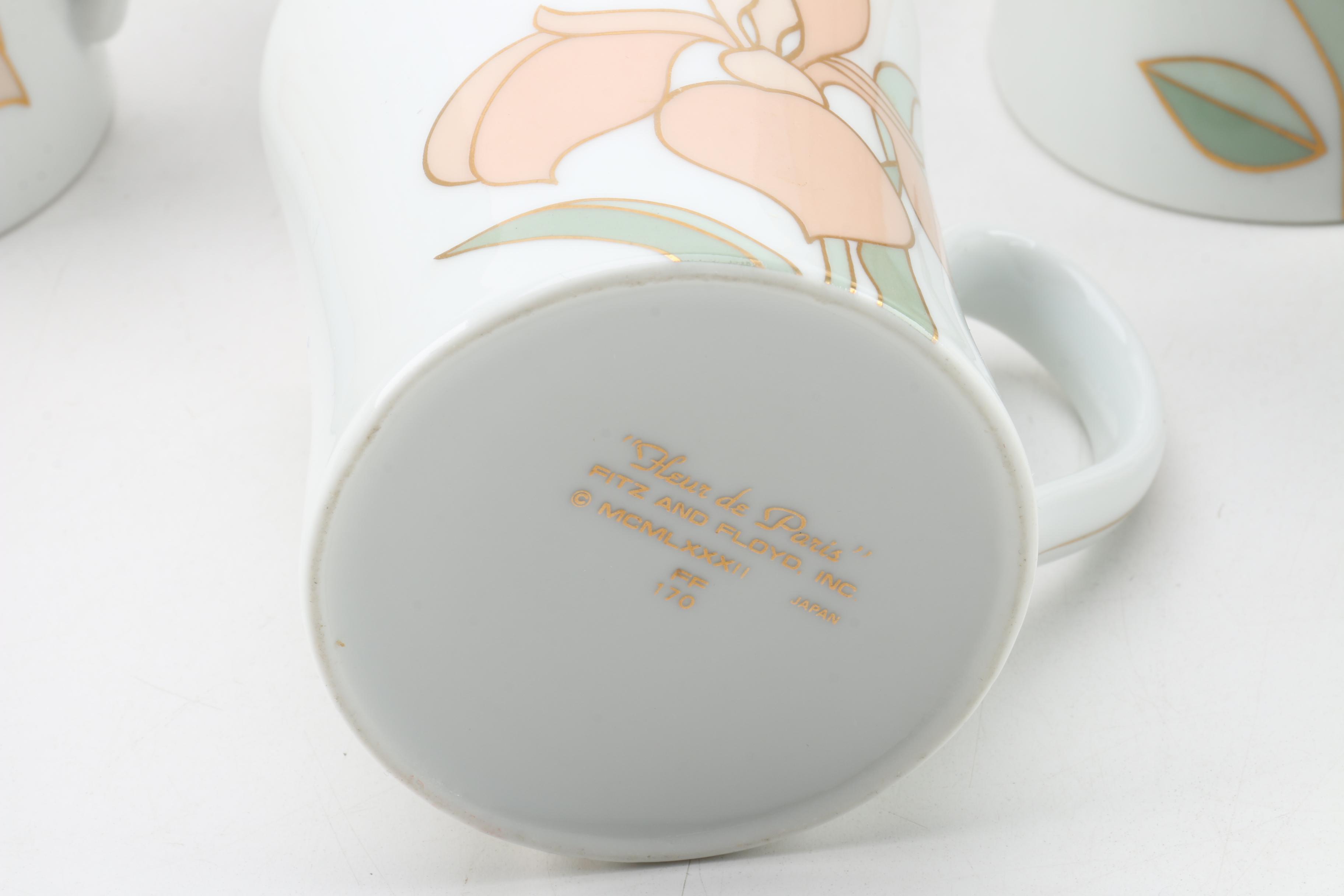 Vintage Fitz and Floyd "Fleur De Paris" Dessert Service