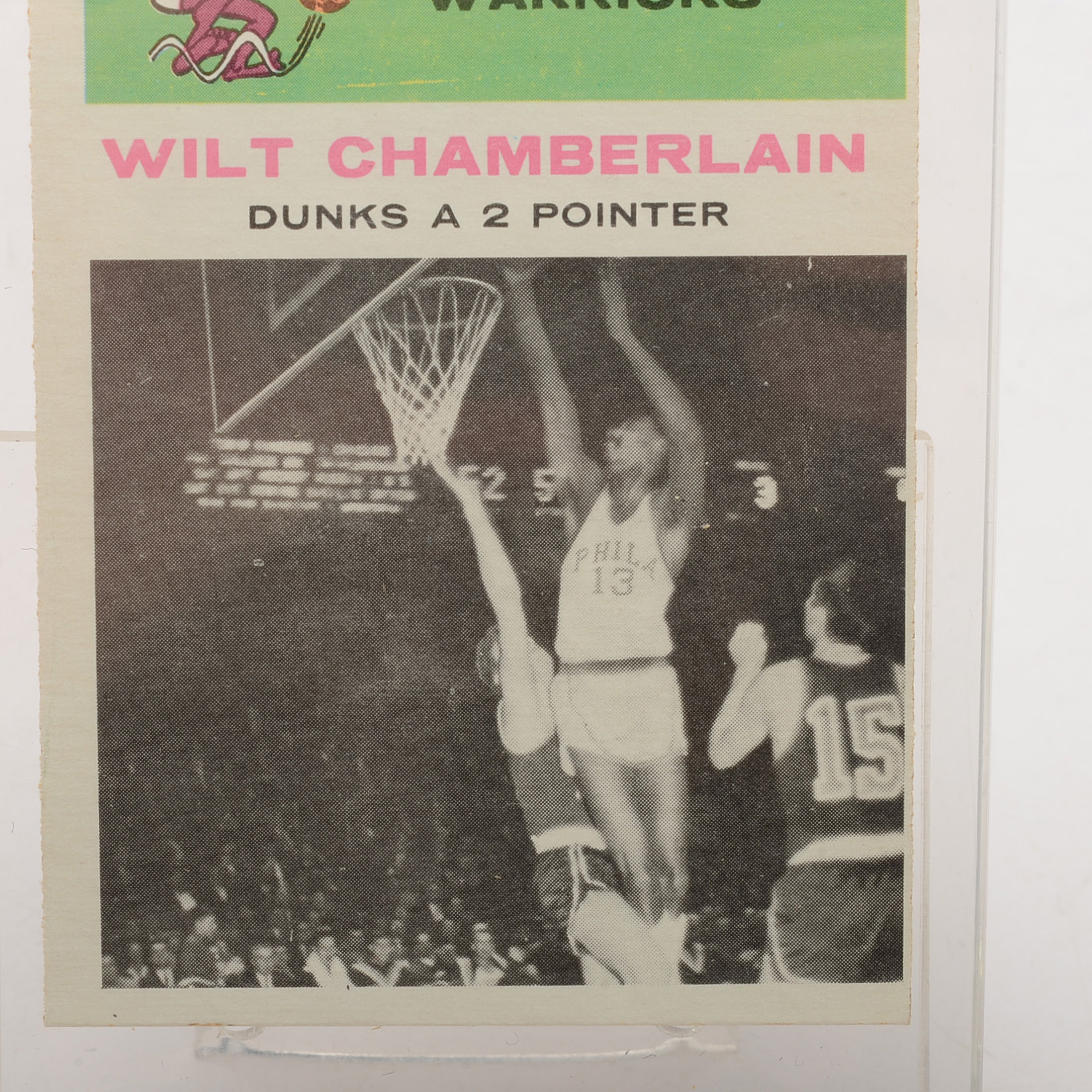 1961 Wilt Chamberlain Warriors Fleer Rookie Card