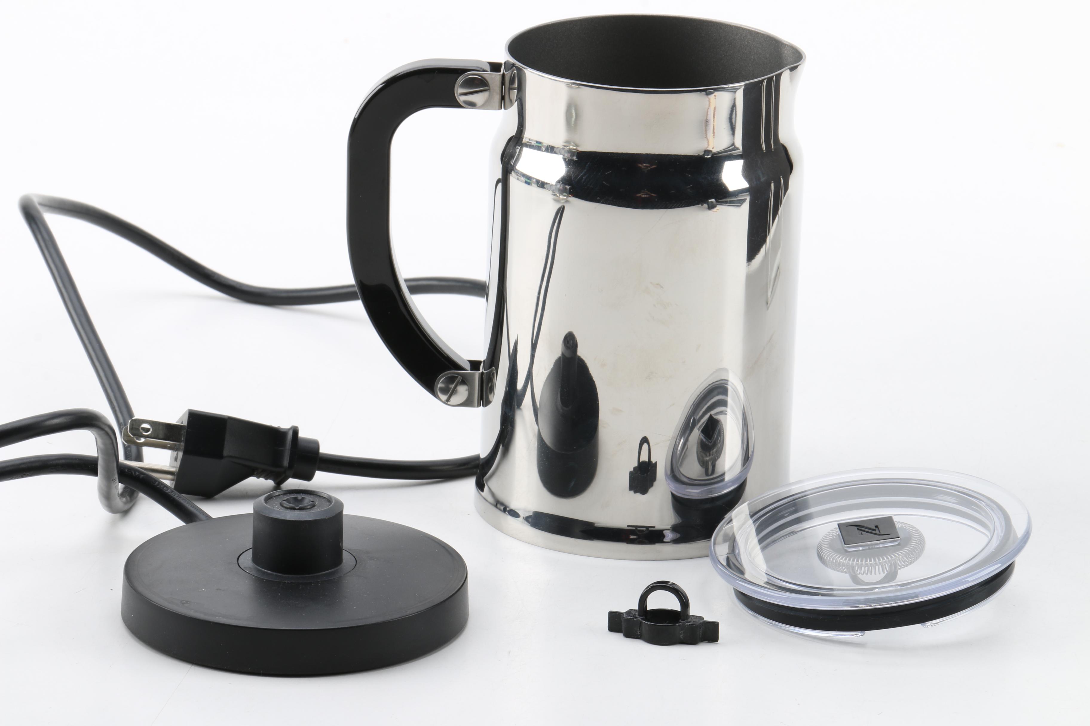 Nespresso Electric Milk Frother and Glass French Press Coffee Maker