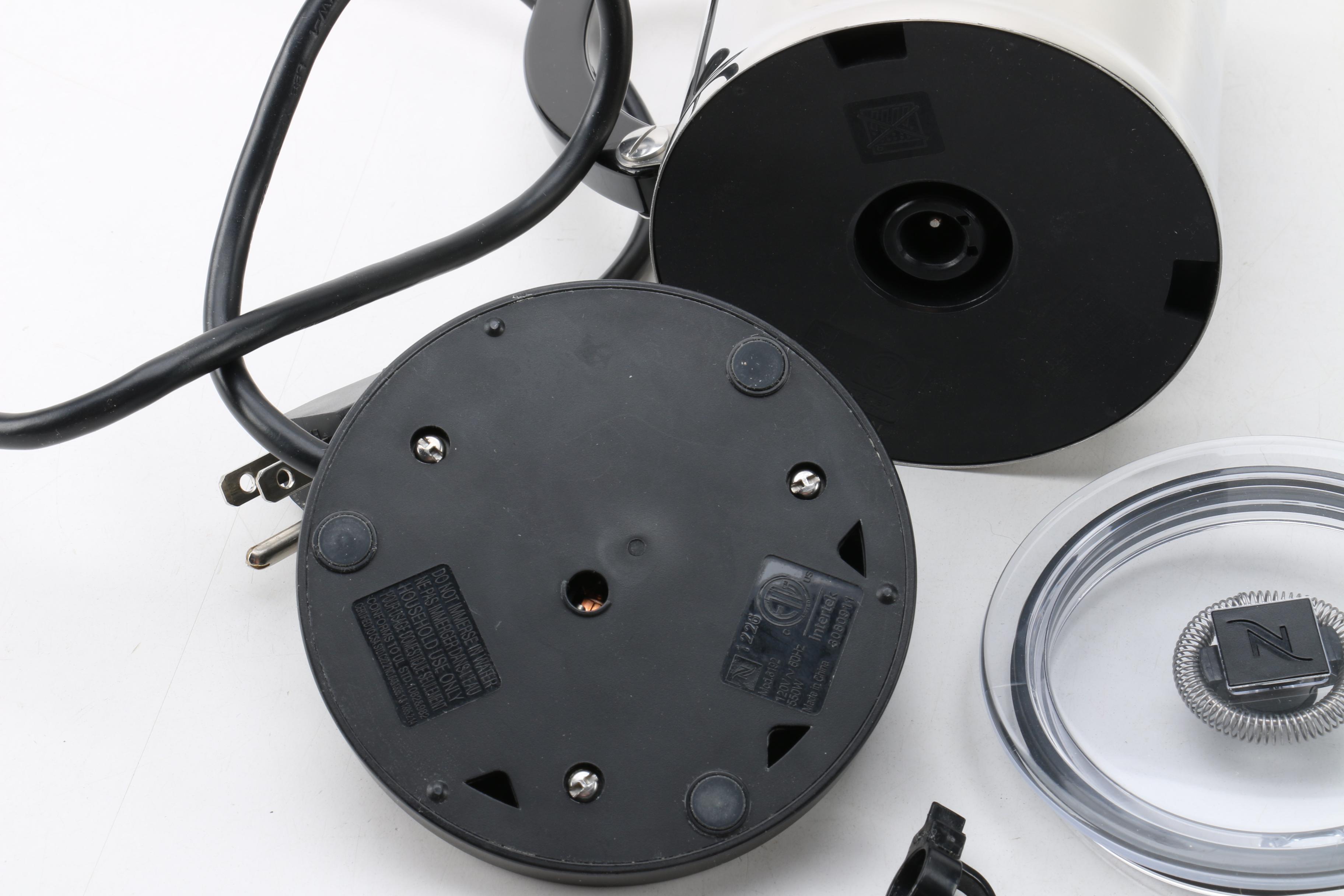 Nespresso Electric Milk Frother and Glass French Press Coffee Maker