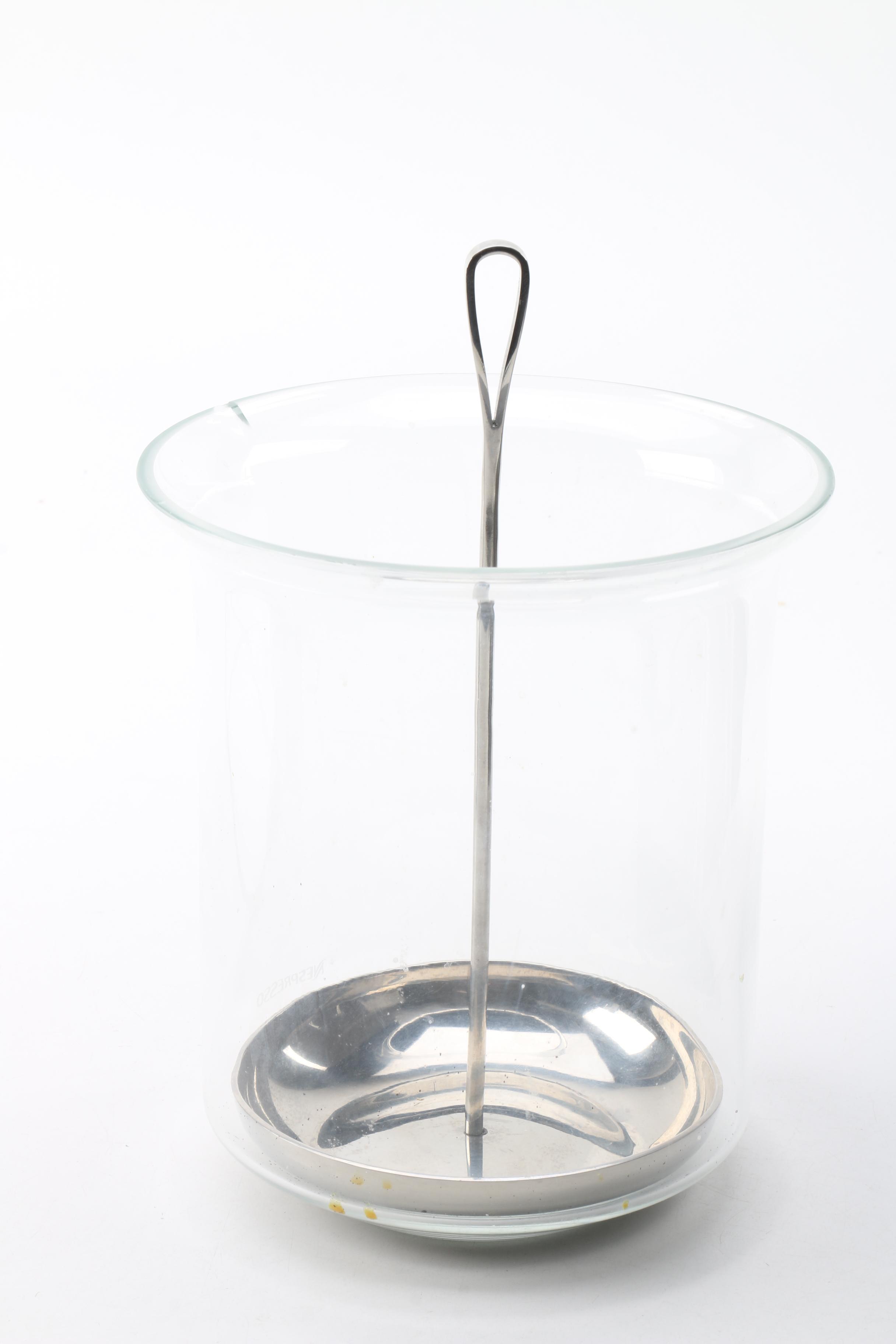 Nespresso Electric Milk Frother and Glass French Press Coffee Maker