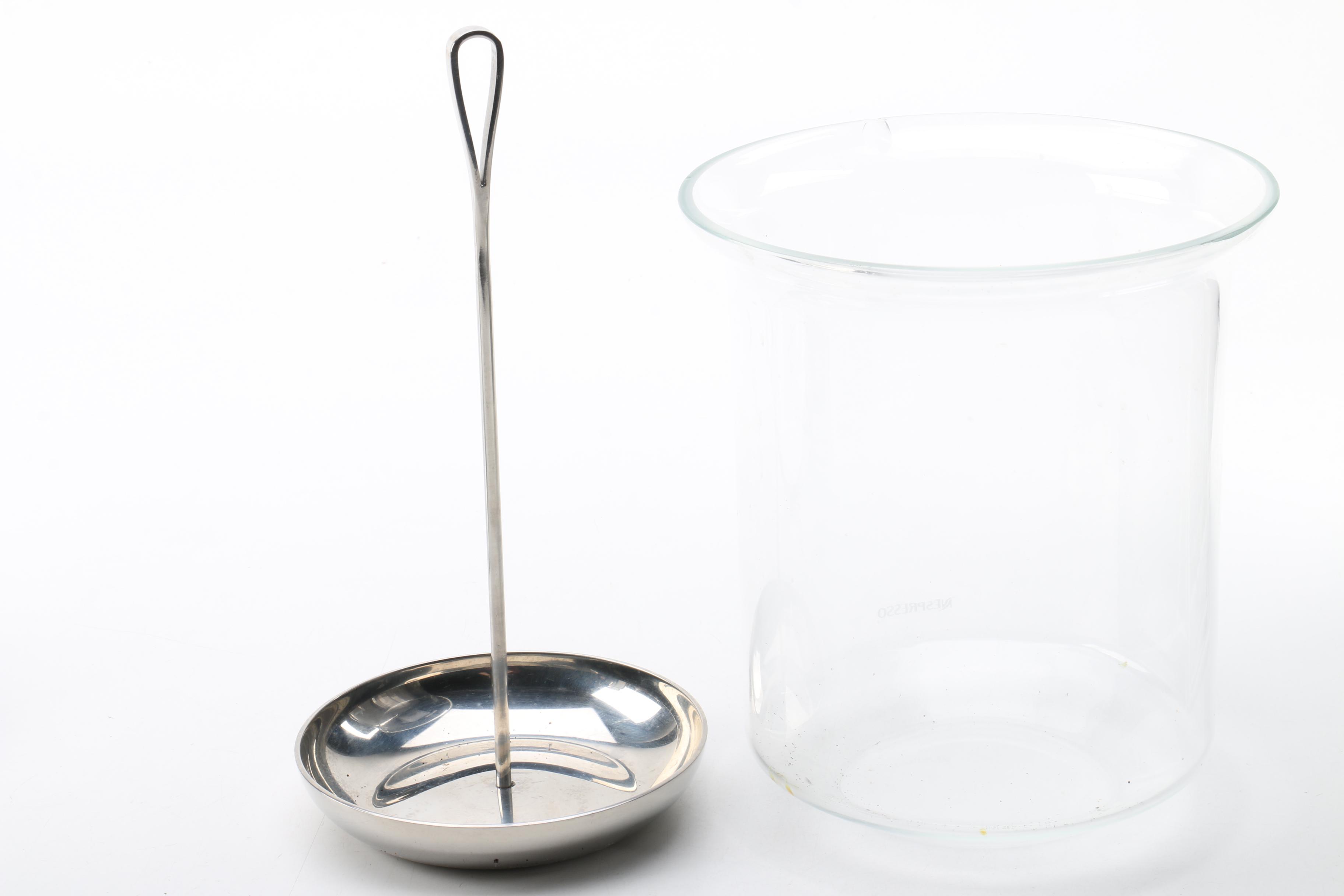 Nespresso Electric Milk Frother and Glass French Press Coffee Maker