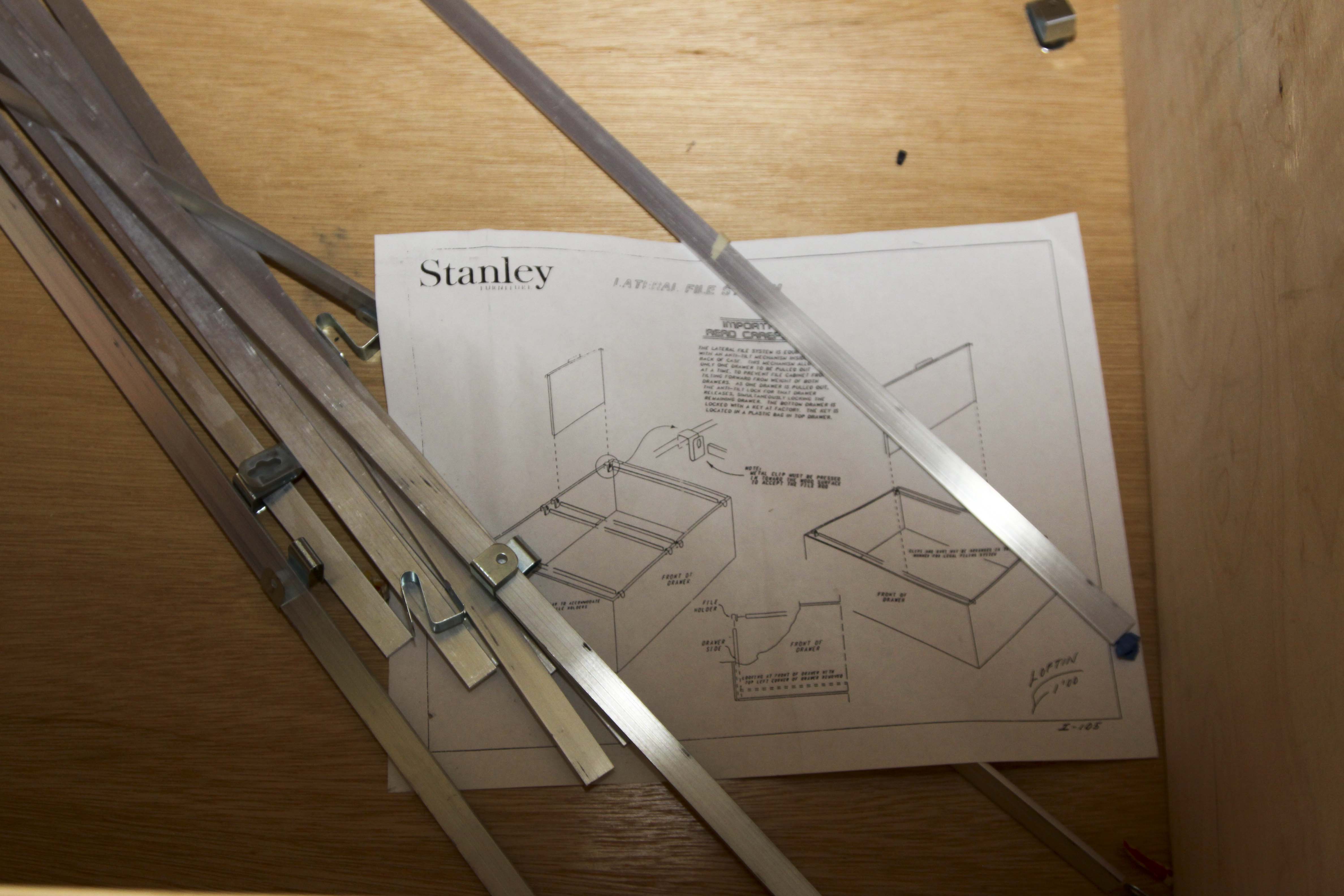 Wooden Stanley Furniture Filing Cabinets