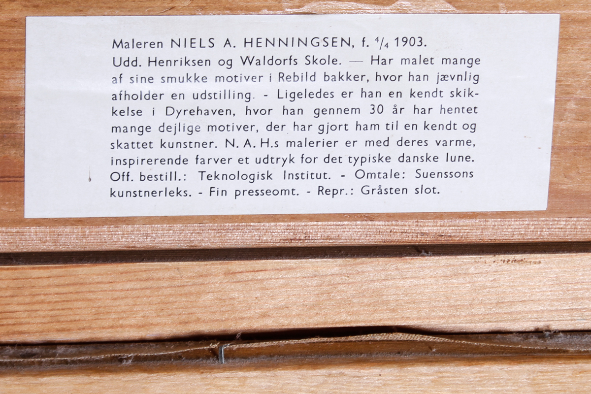 Niels A. Henningsen Oil on Canvas