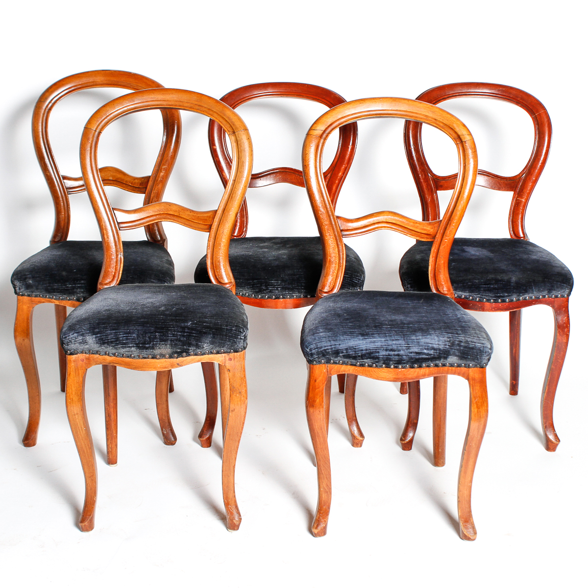 Antique Victorian Balloon Back Dining Chairs