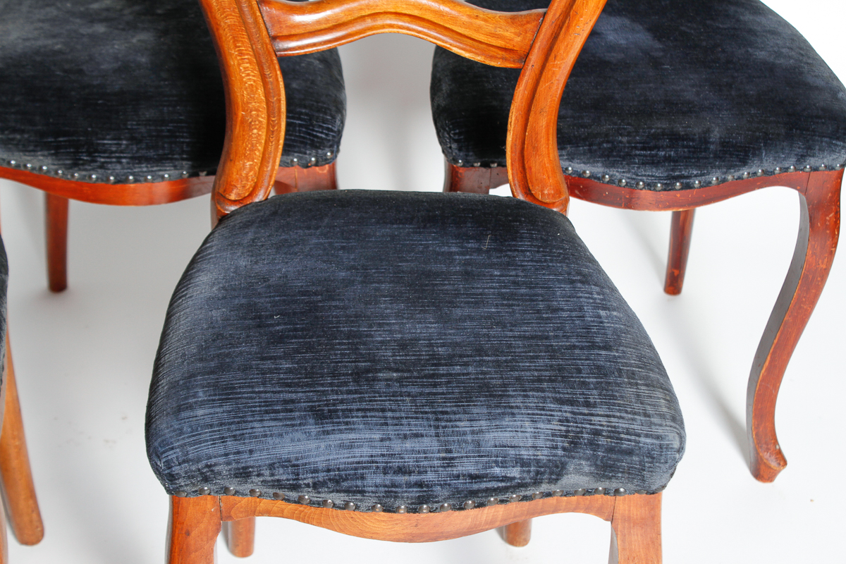 Antique Victorian Balloon Back Dining Chairs