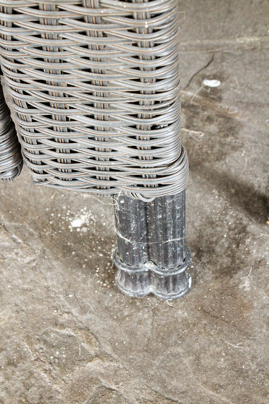 Resin Wicker Patio Sofa and Side Tables with Outdoor Covers