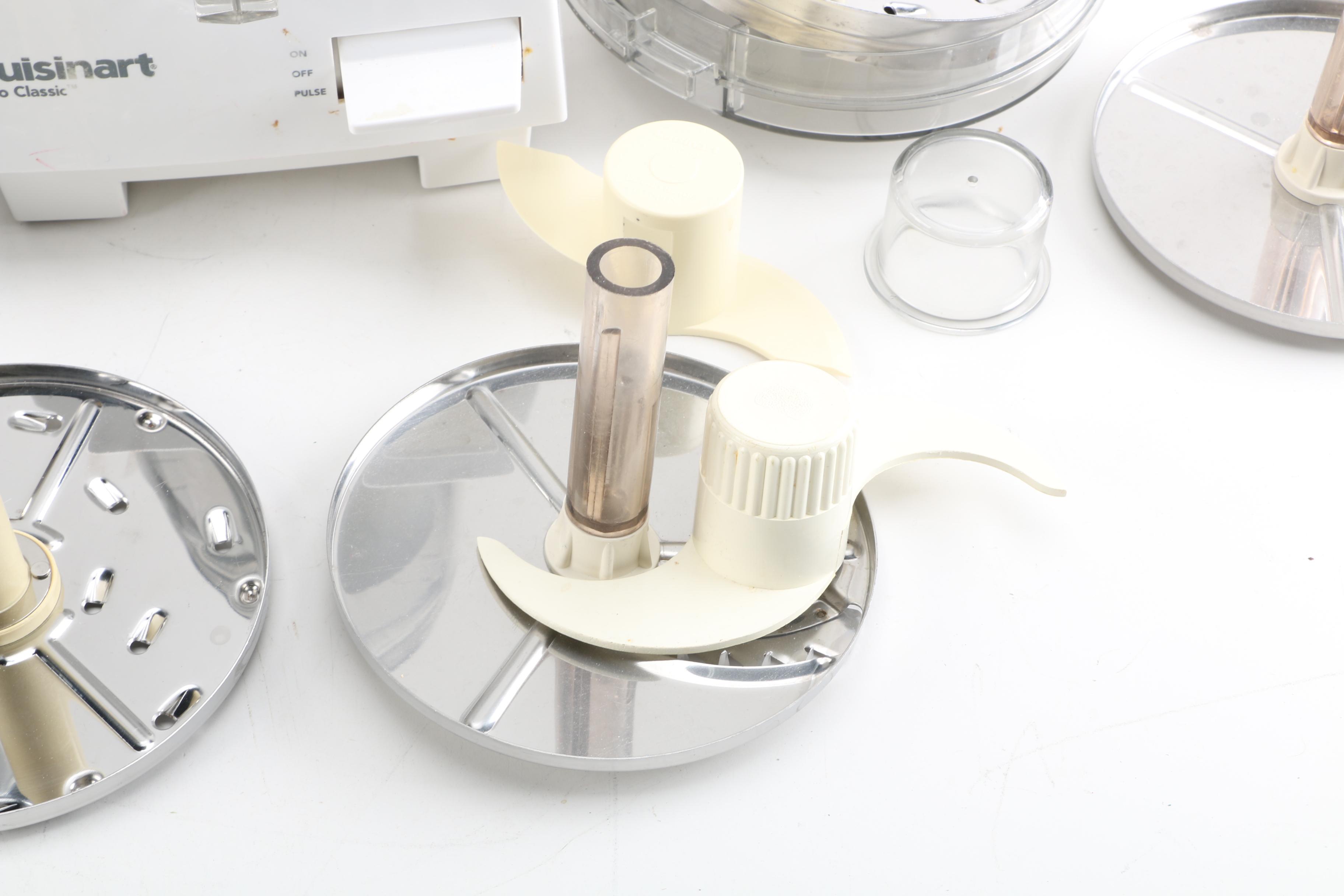 Small Kitchen Appliances Including Oster Blender and Cuisinart Food Processor