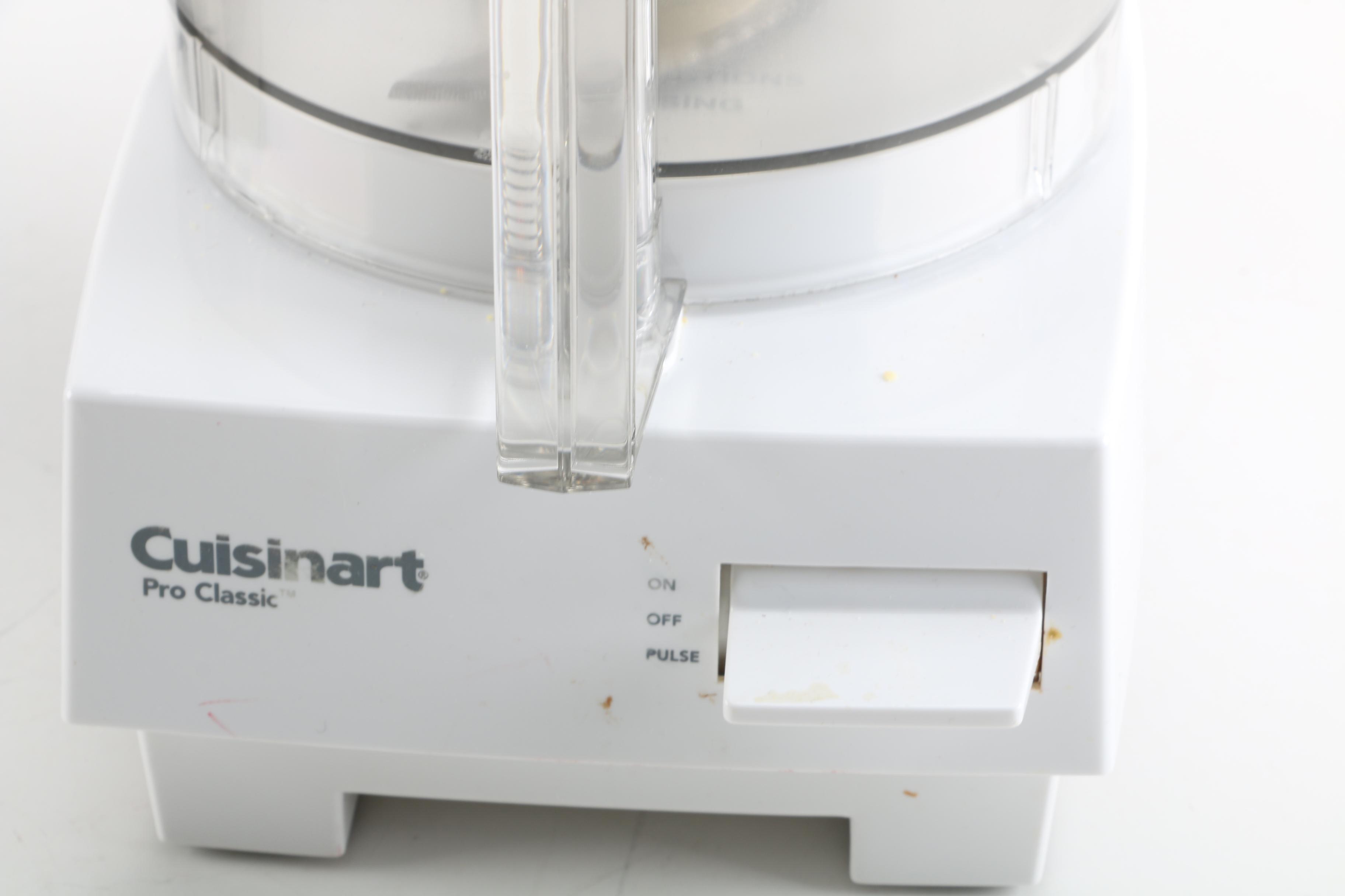 Small Kitchen Appliances Including Oster Blender and Cuisinart Food Processor