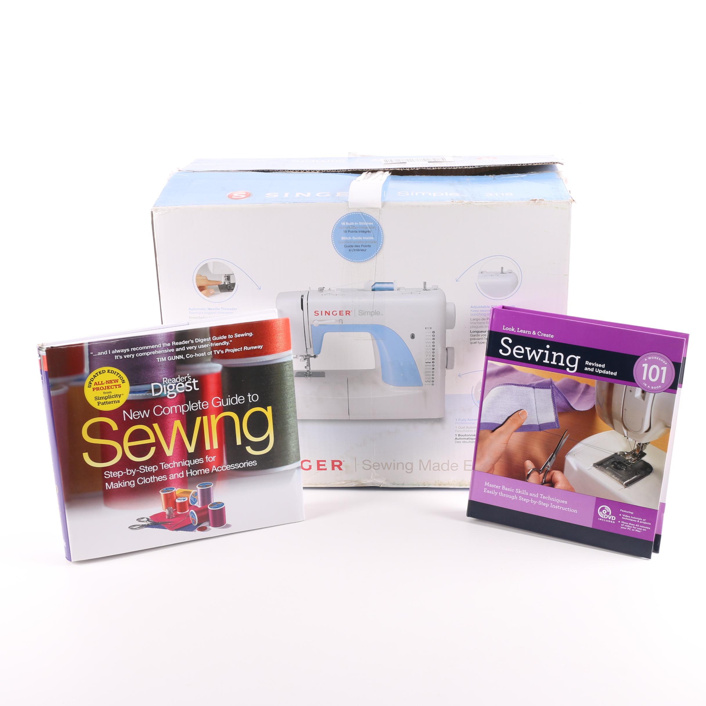 Singer "Simple" Sewing Machine with Books