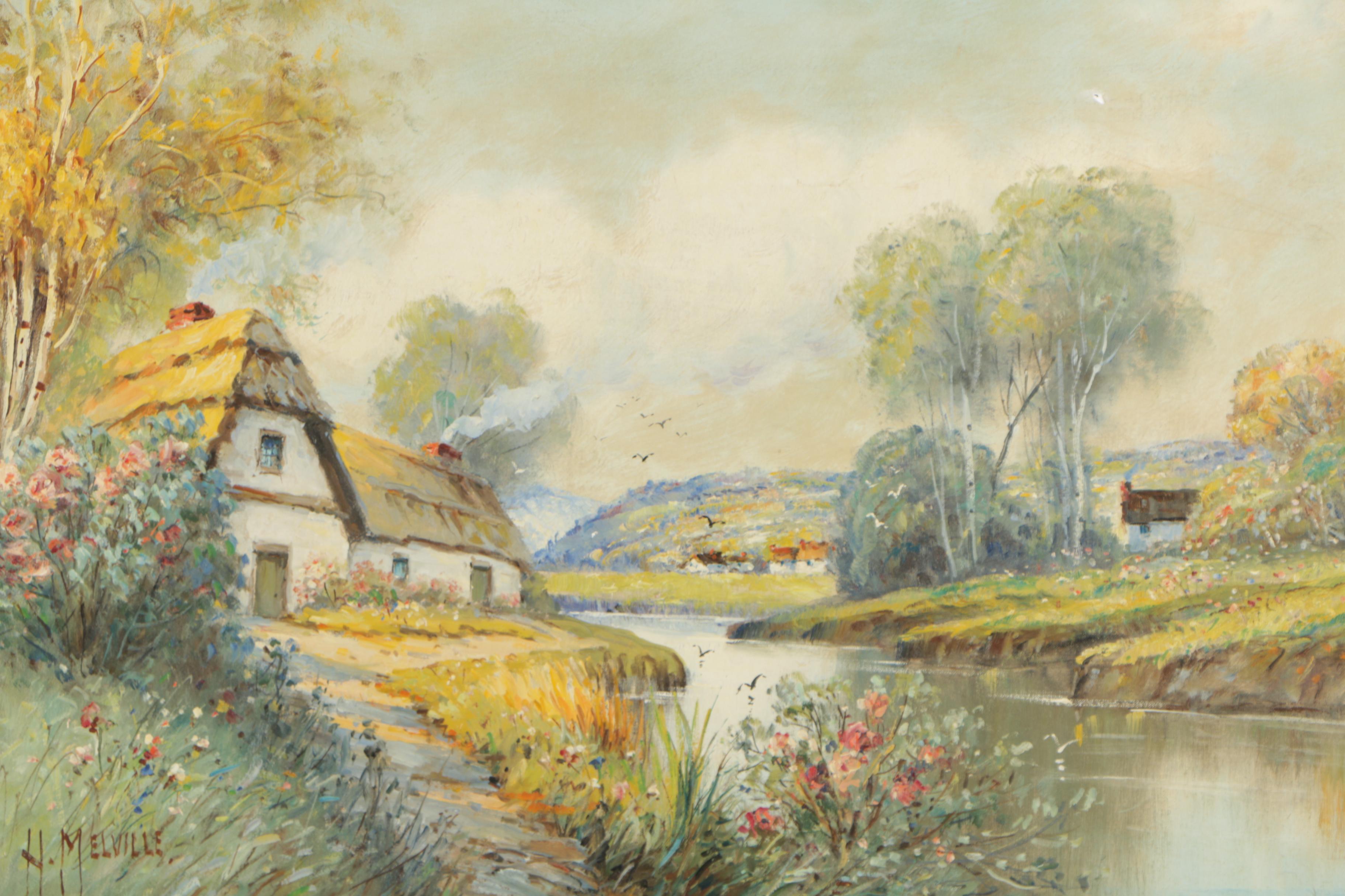 H. Melville Oil Painting "Old Homestead"