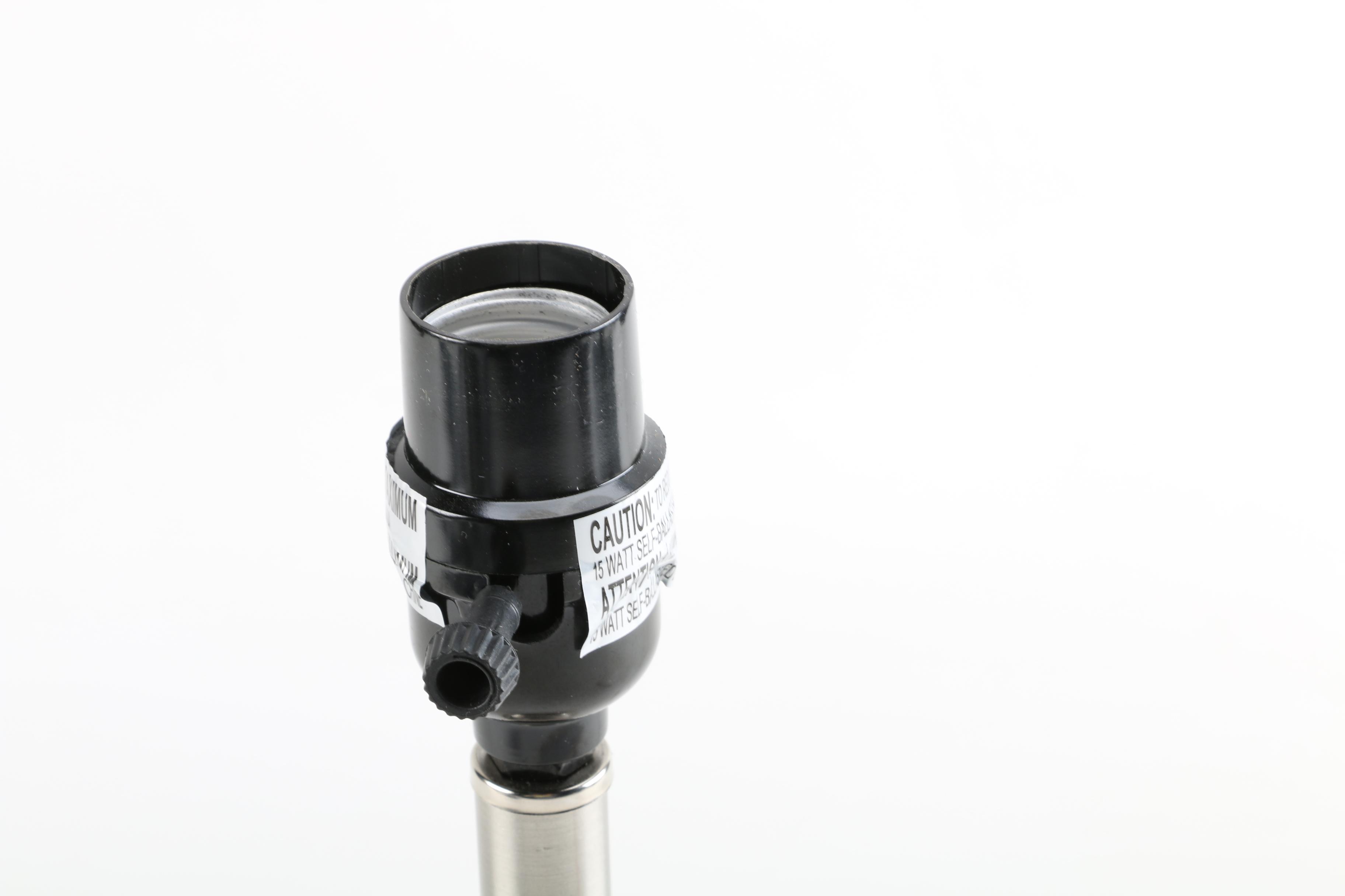 Silver Tone Metal Accent  Lamp