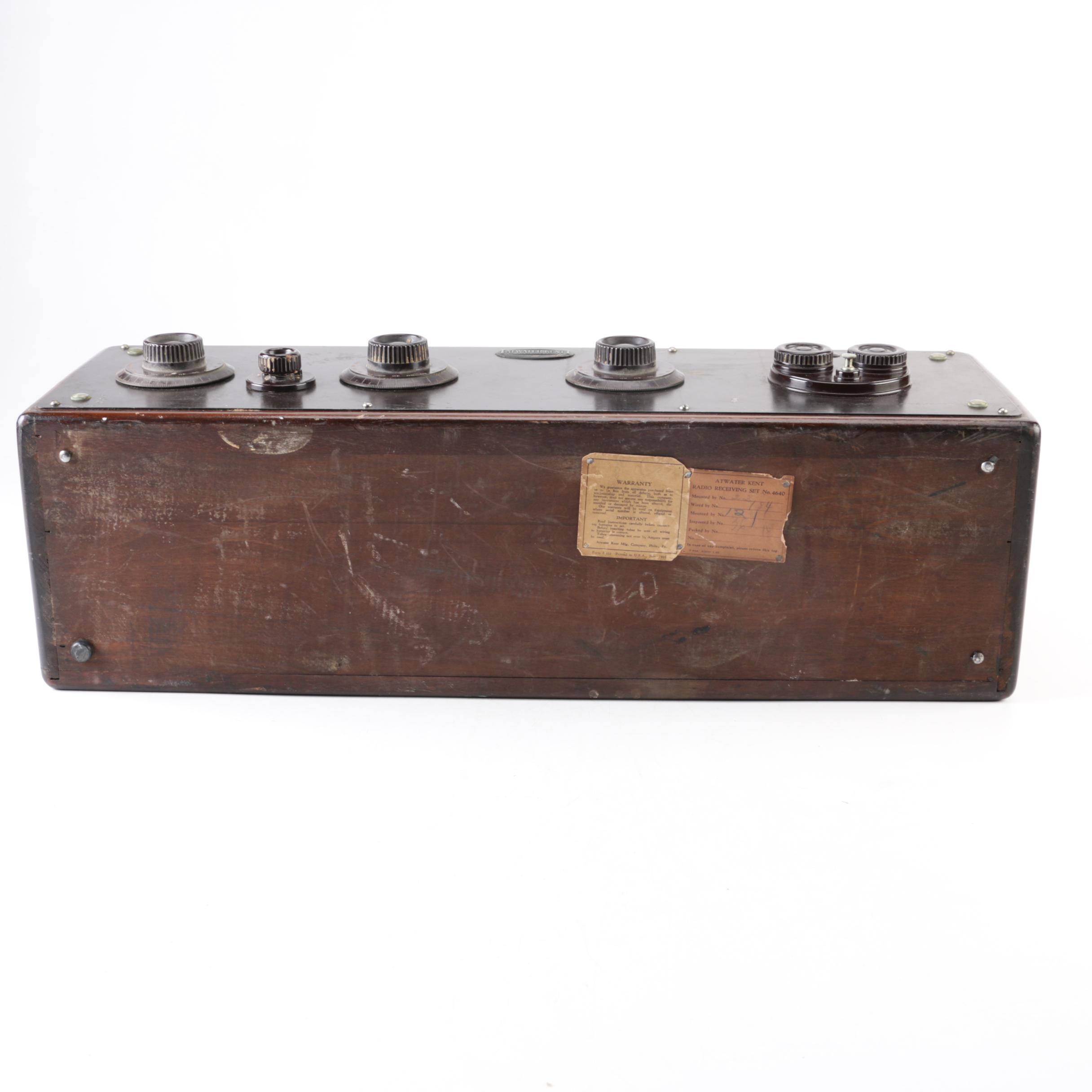 Atwater Kent "Big Box" Broadcast Receiver 4640 Model 20