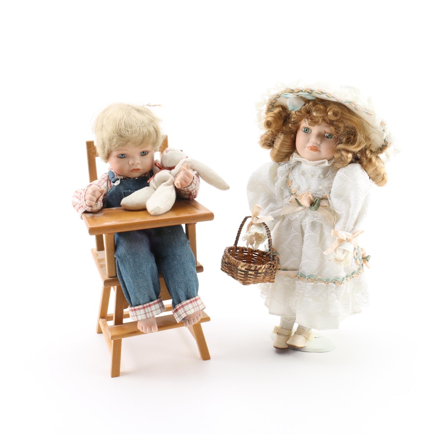 Georgetown Collection "Eric" and Broadway Collection Porcelain Dolls