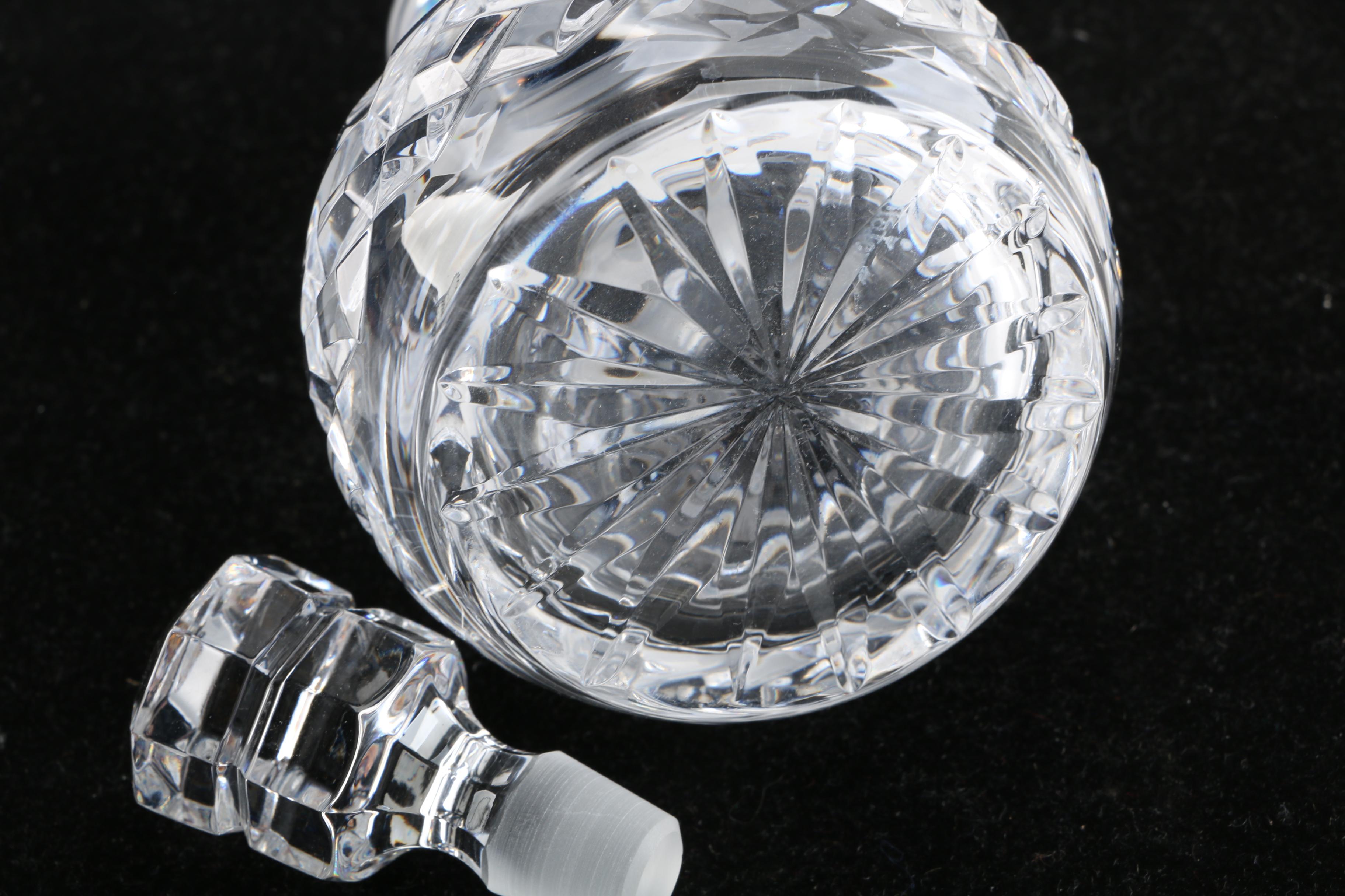 Waterford Crystal "Lismore" Perfume Bottles and "Eternity" Tray