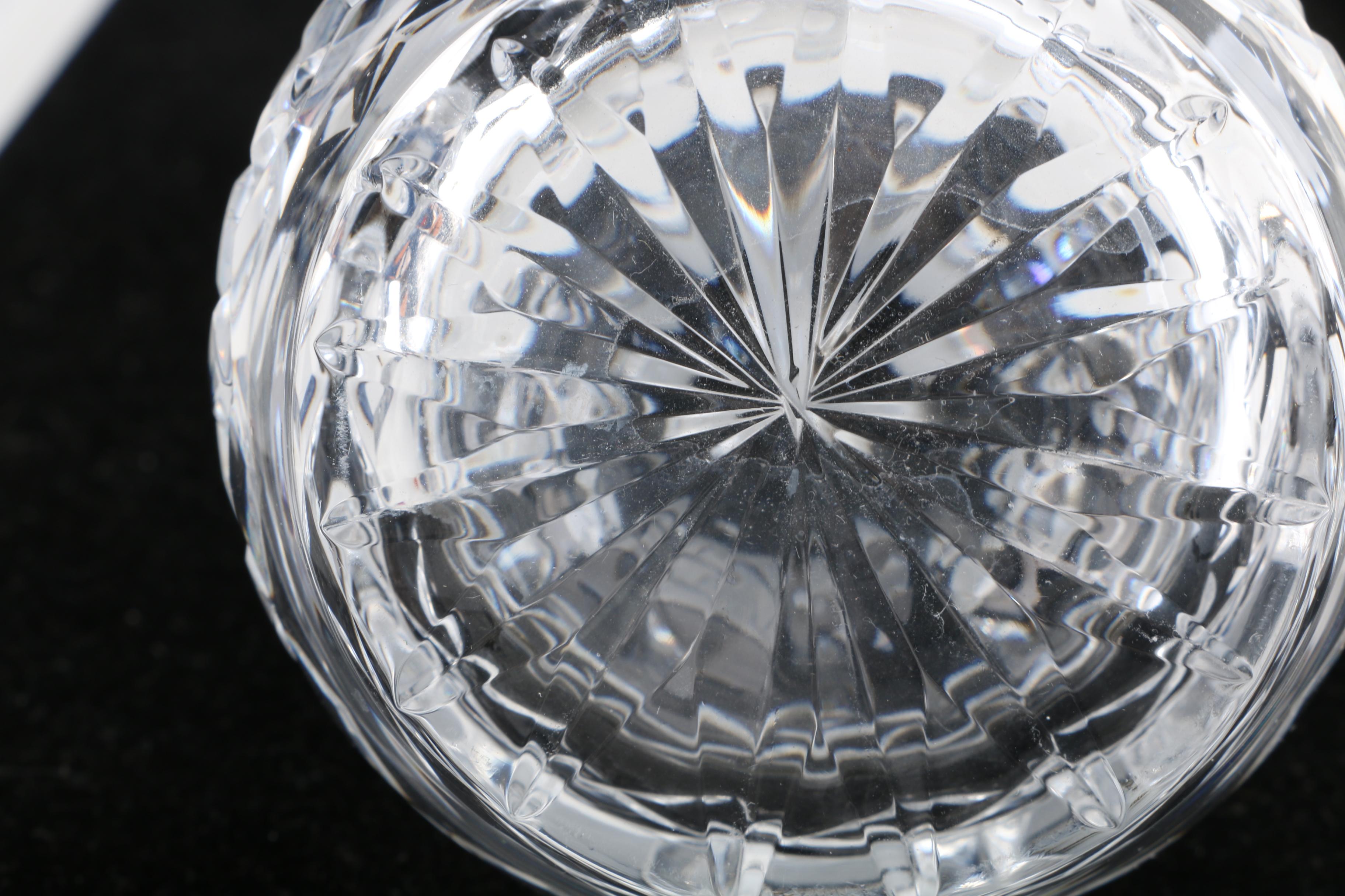 Waterford Crystal "Lismore" Perfume Bottles and "Eternity" Tray