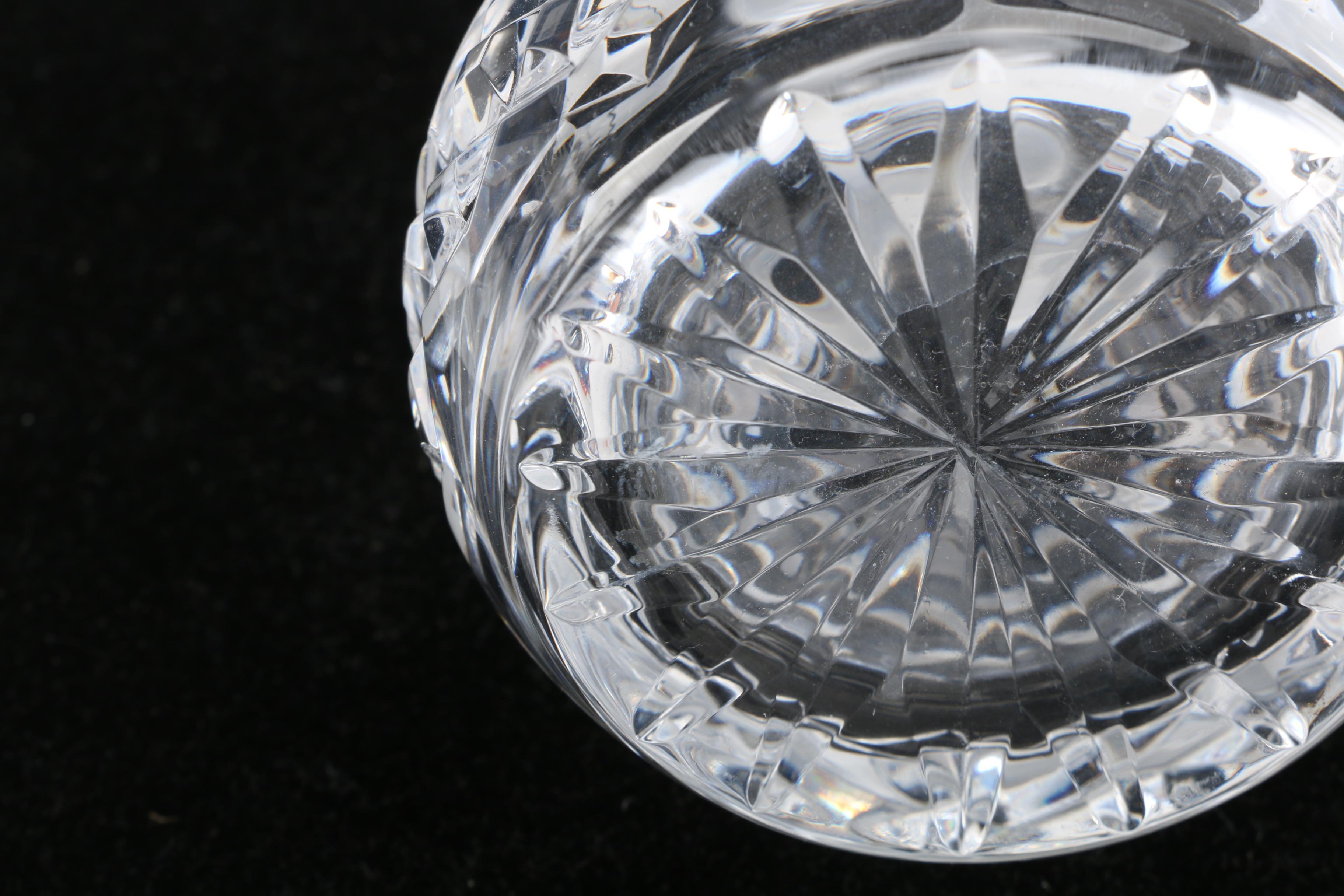 Waterford Crystal "Lismore" Perfume Bottles and "Eternity" Tray