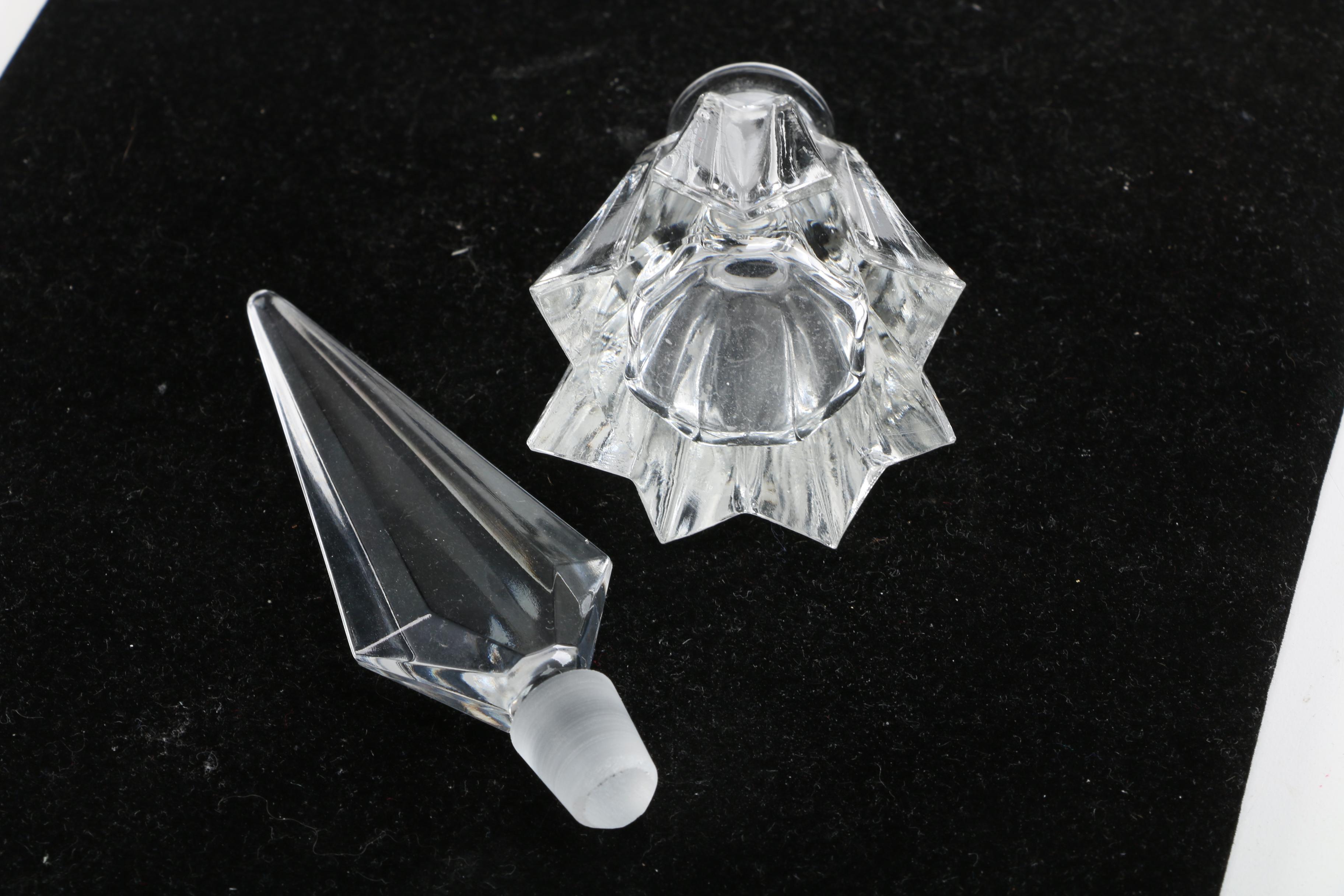 Waterford Crystal "Lismore" Perfume Bottles and "Eternity" Tray