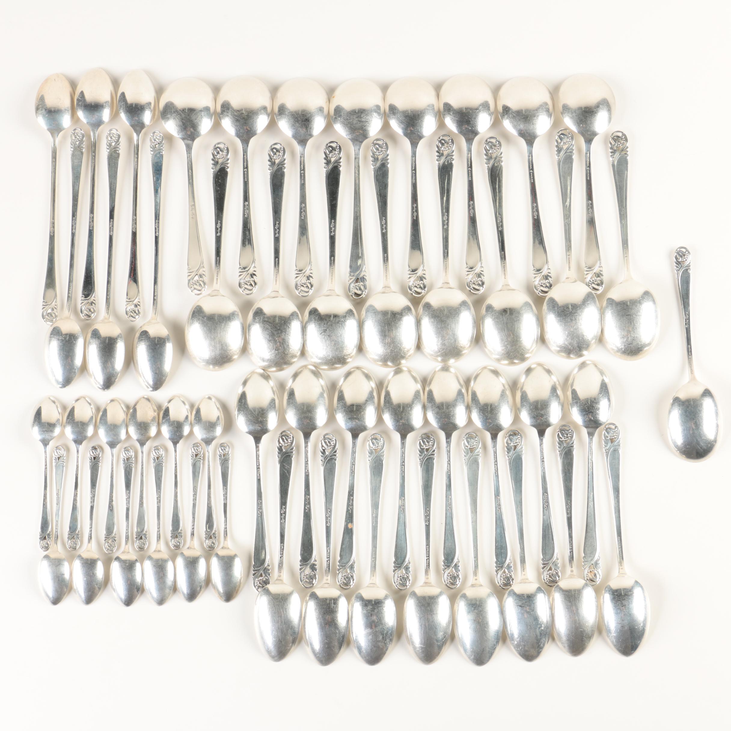 International Silver Co. "Spring Glory" Sterling Silver Flatware Set