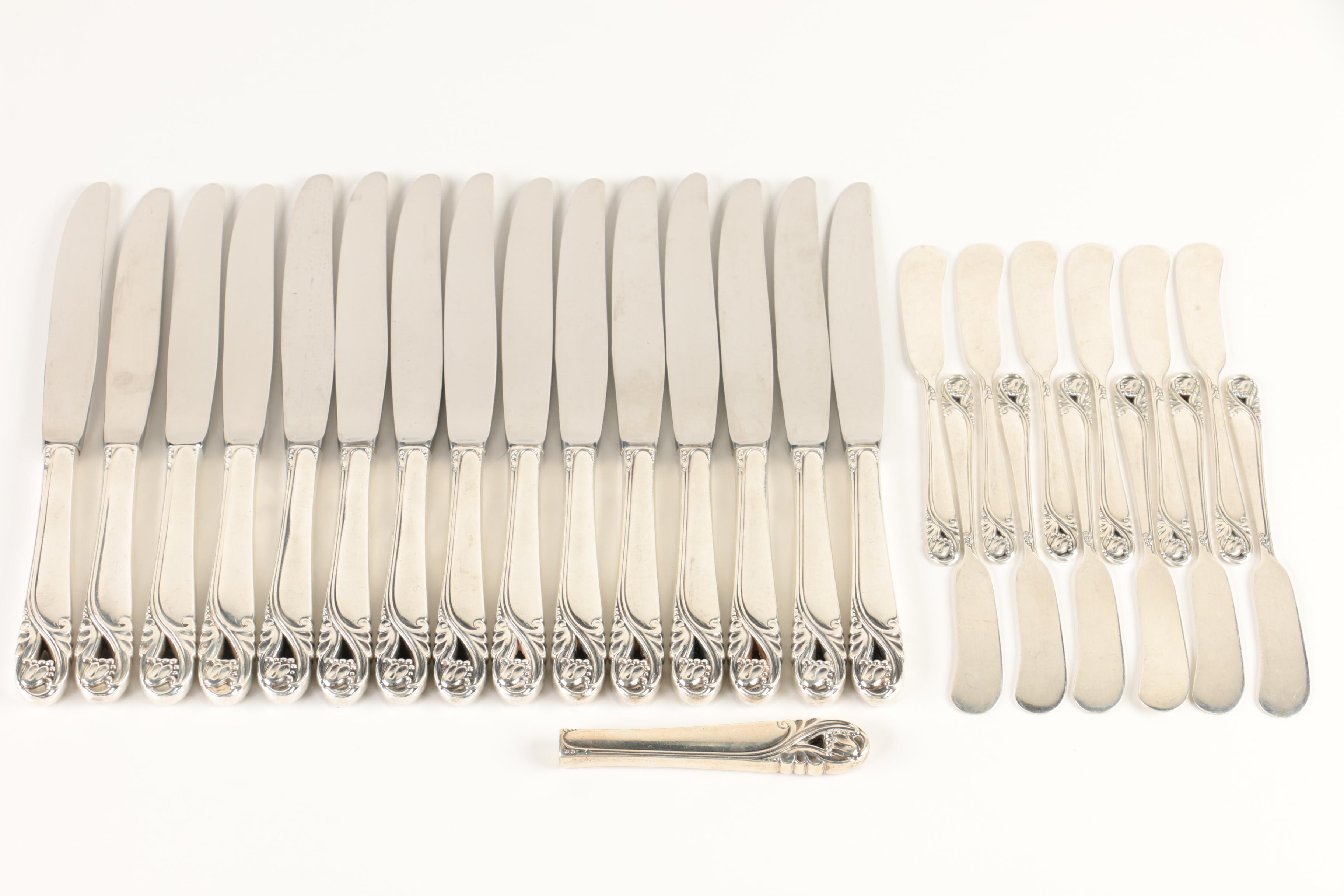 International Silver Co. "Spring Glory" Sterling Silver Flatware Set