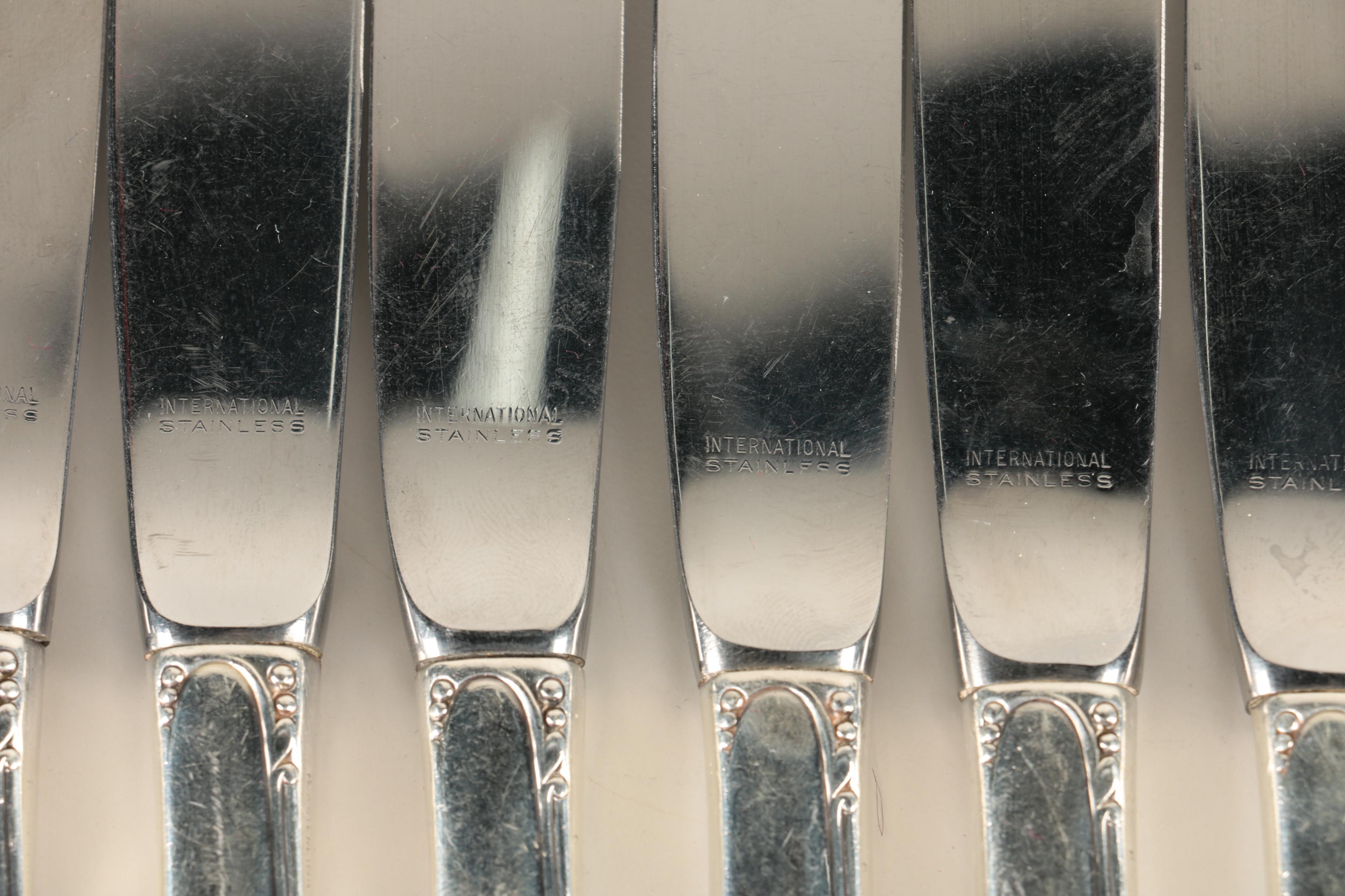 International Silver Co. "Spring Glory" Sterling Silver Flatware Set