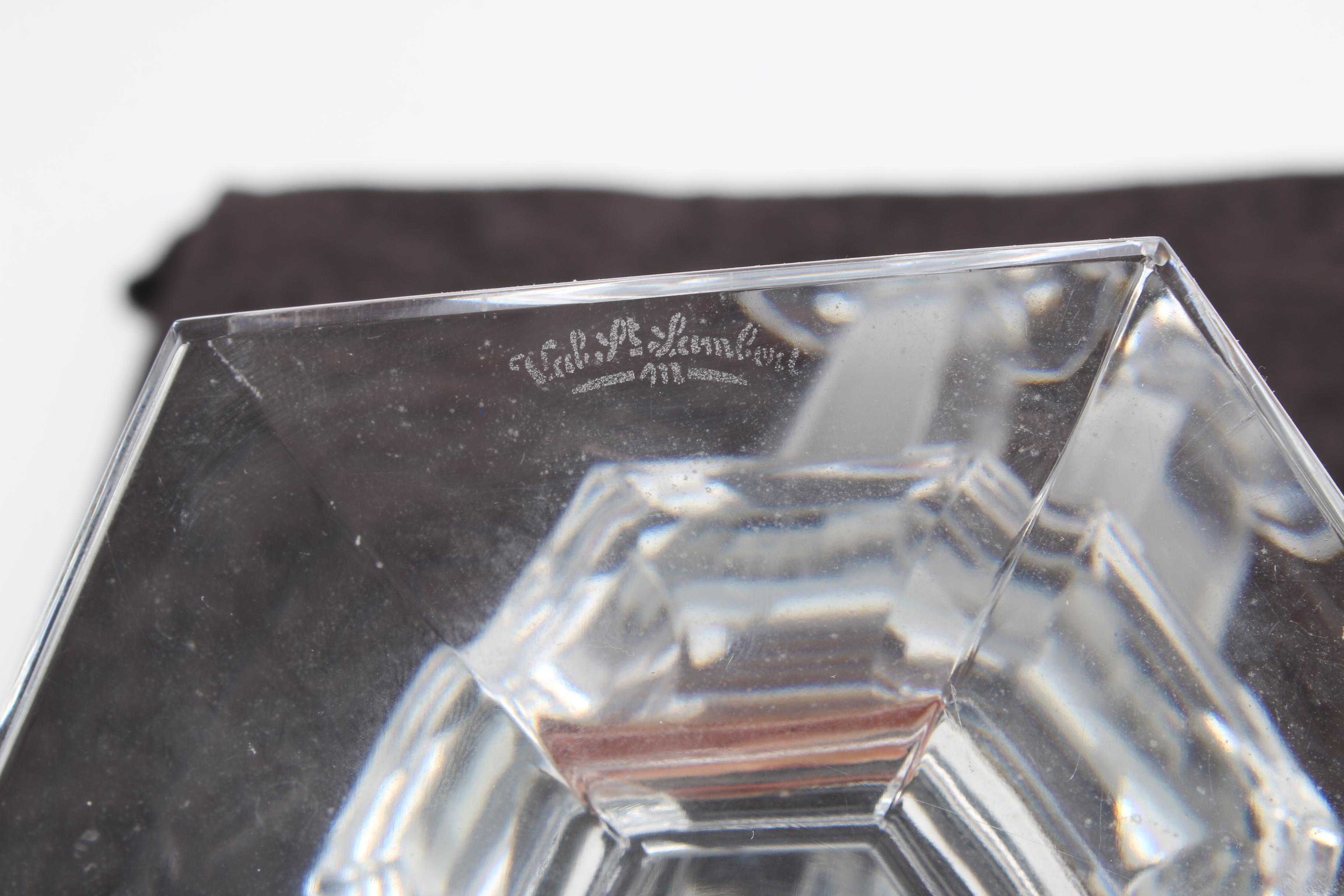 Val St. Lambert Clear Crystal Candlesticks