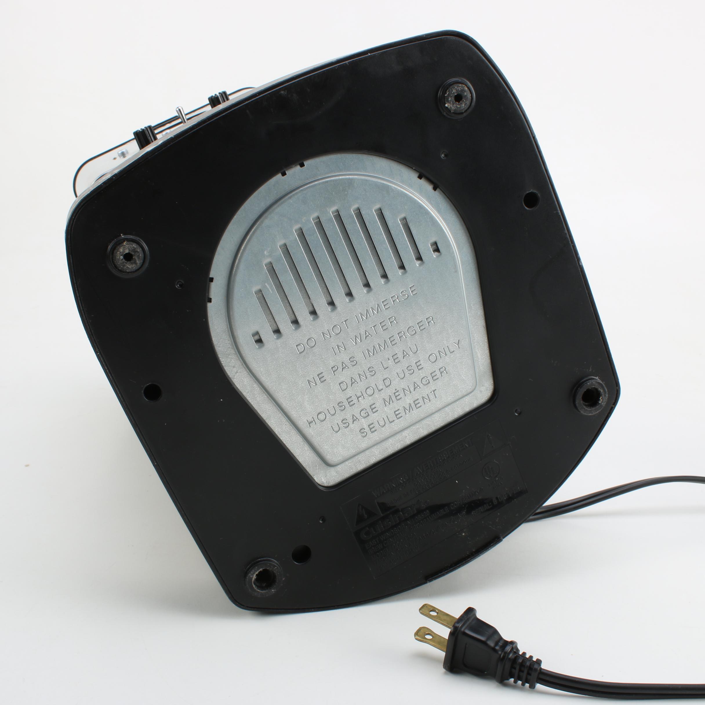 Cuisinart Coffee Maker and Black + Decker Toaster Oven