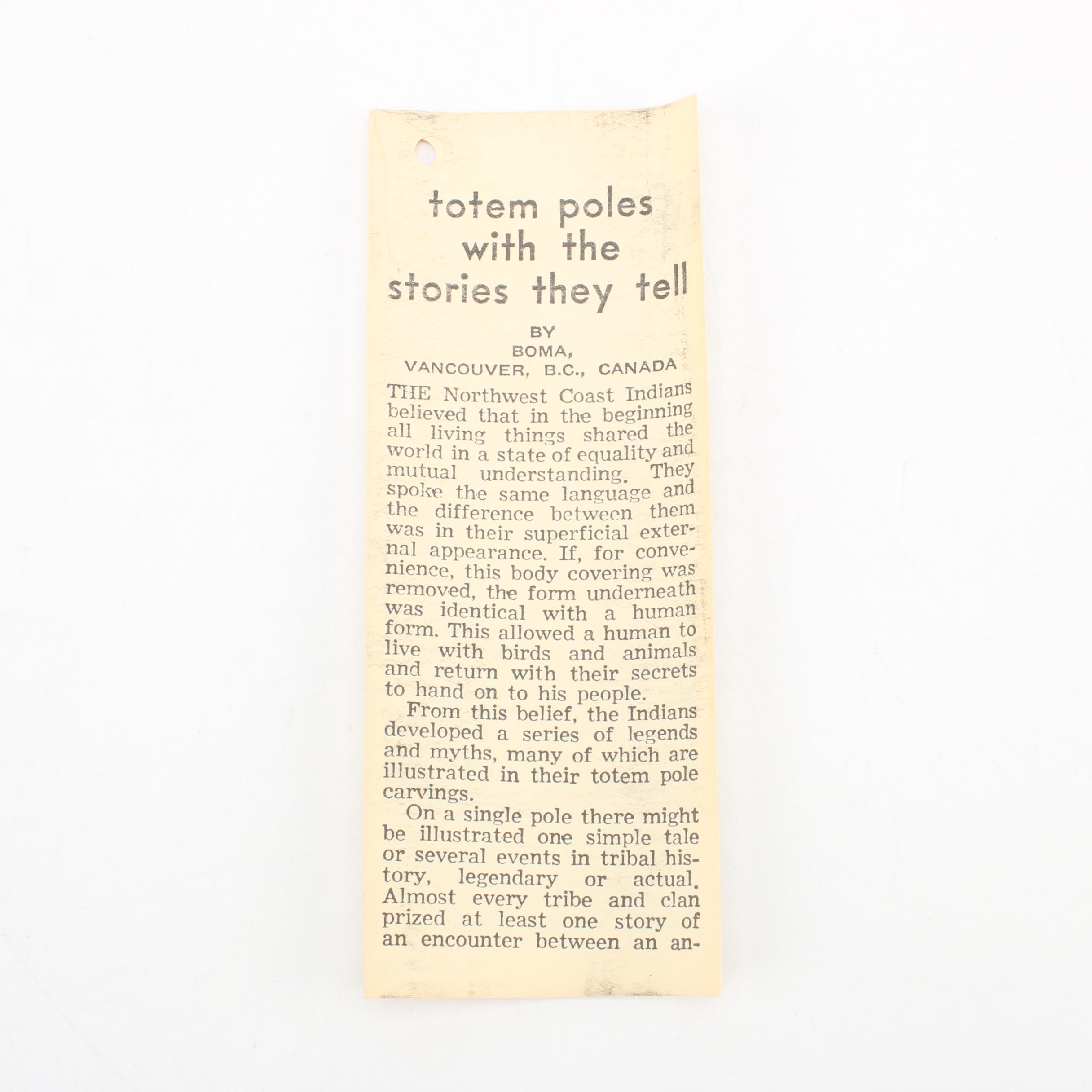 Boma Eagle Totem Pole Figurine