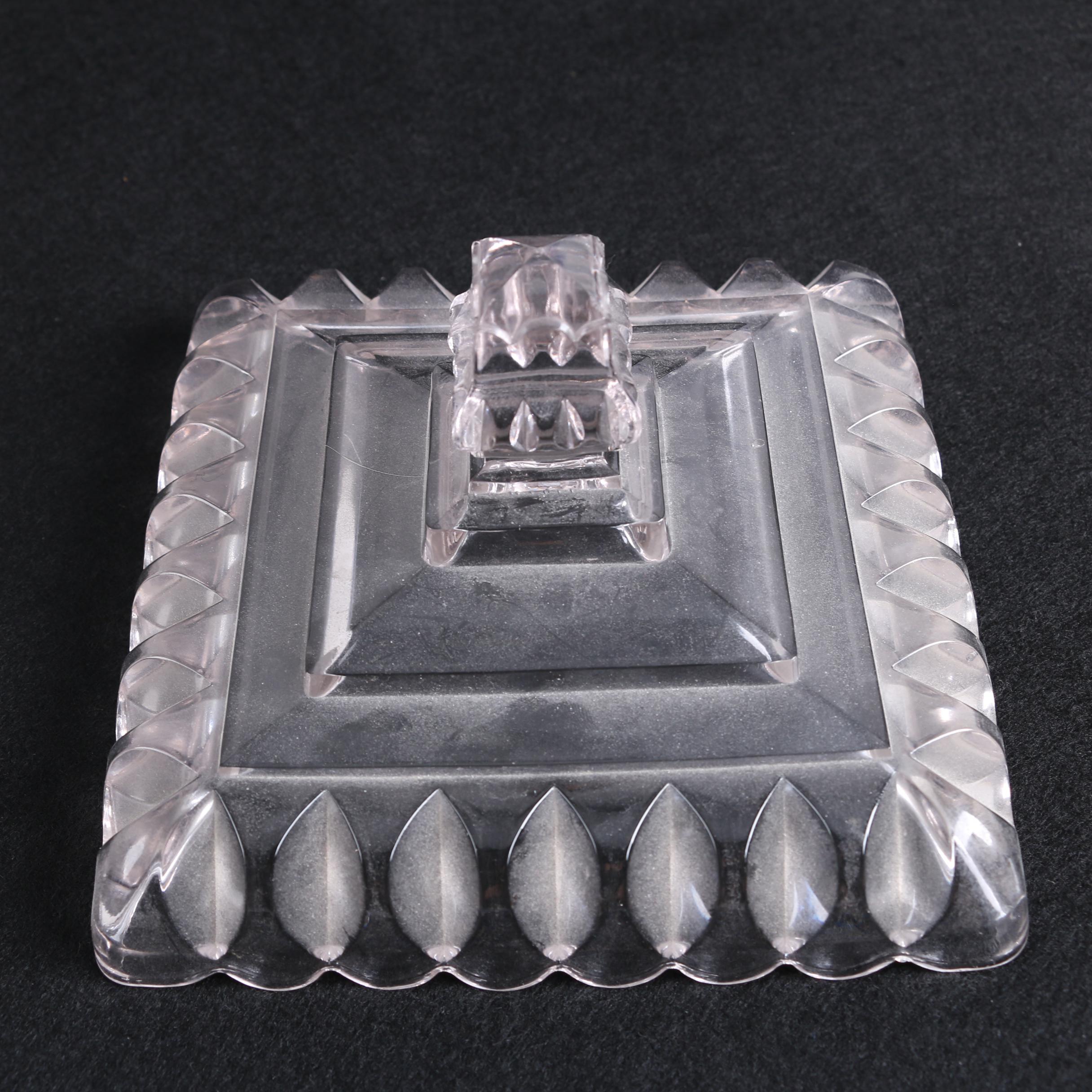 Adams & Co. "Crystal Wedding" Lidded Compote and Lidded Dish, Circa 1919