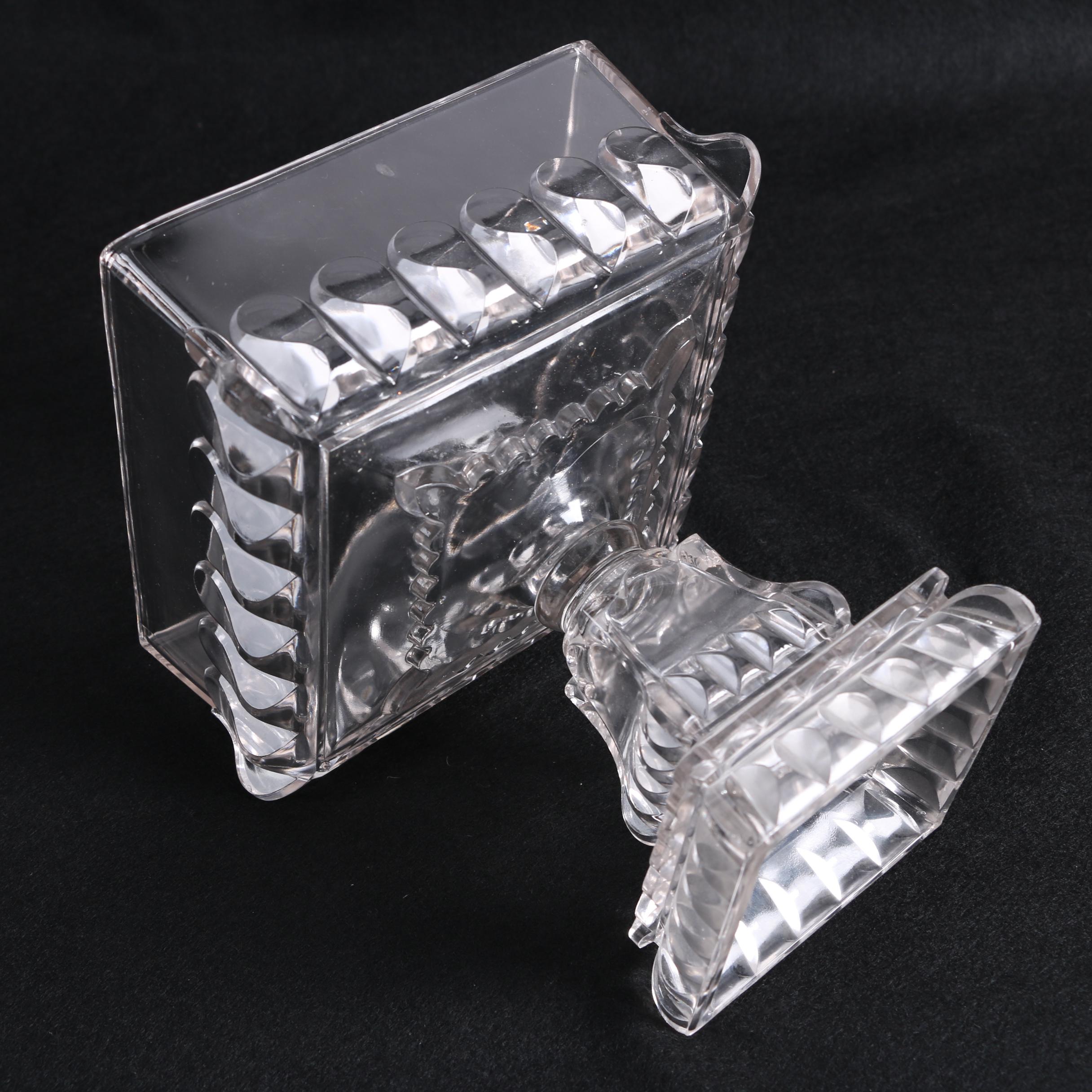 Adams & Co. "Crystal Wedding" Lidded Compote and Lidded Dish, Circa 1919