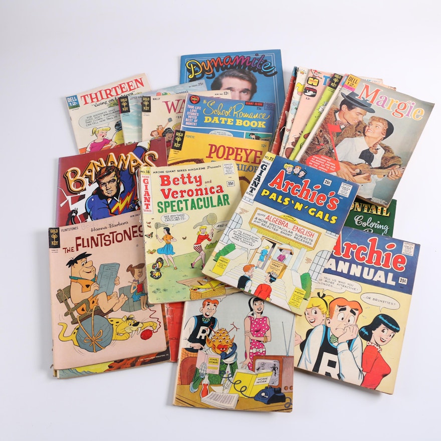 Comic Books and Coloring Books Including "Dennis the Menace" and "Archie"