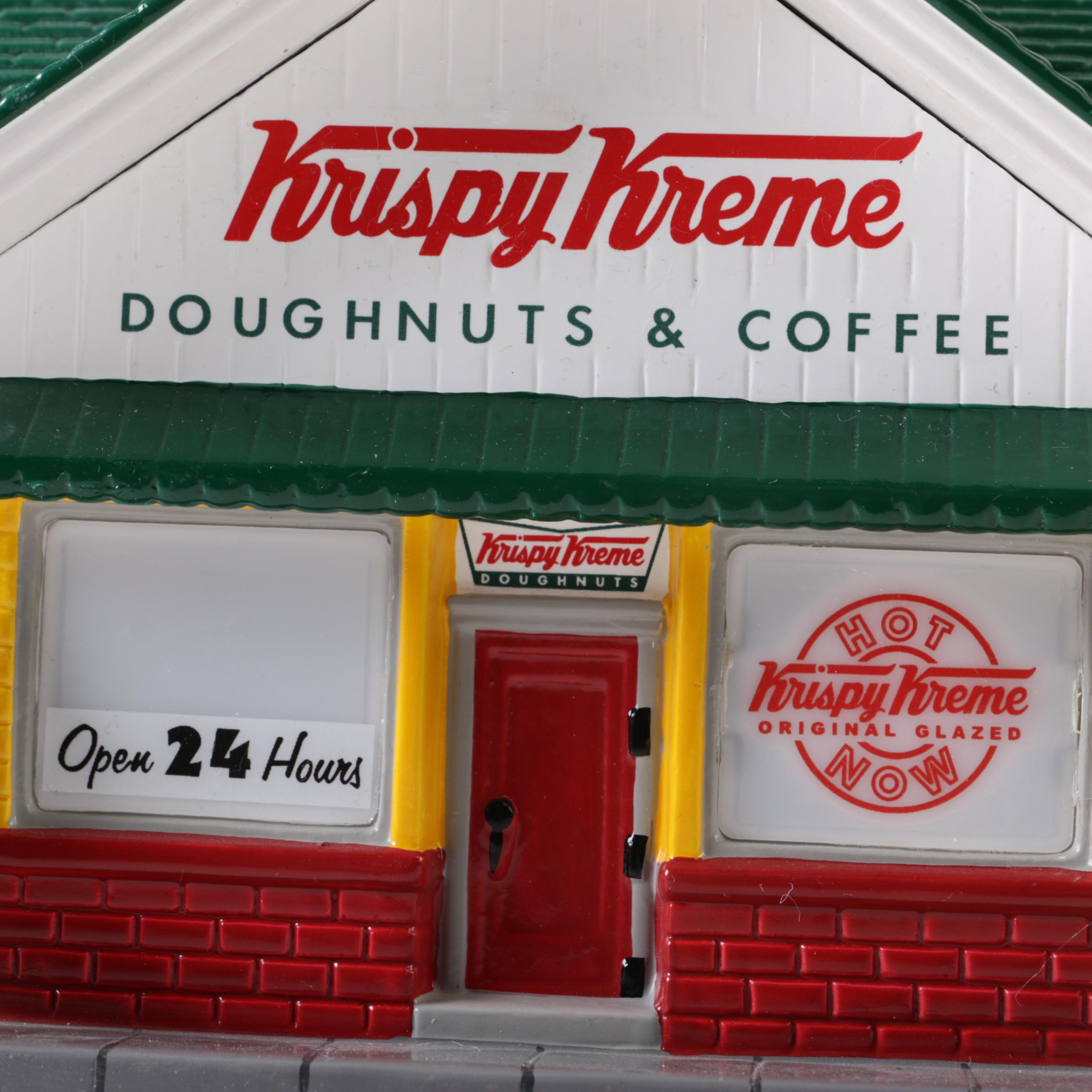 Department 56 Krispy Kreme Miniature Light Up Snow Village Building