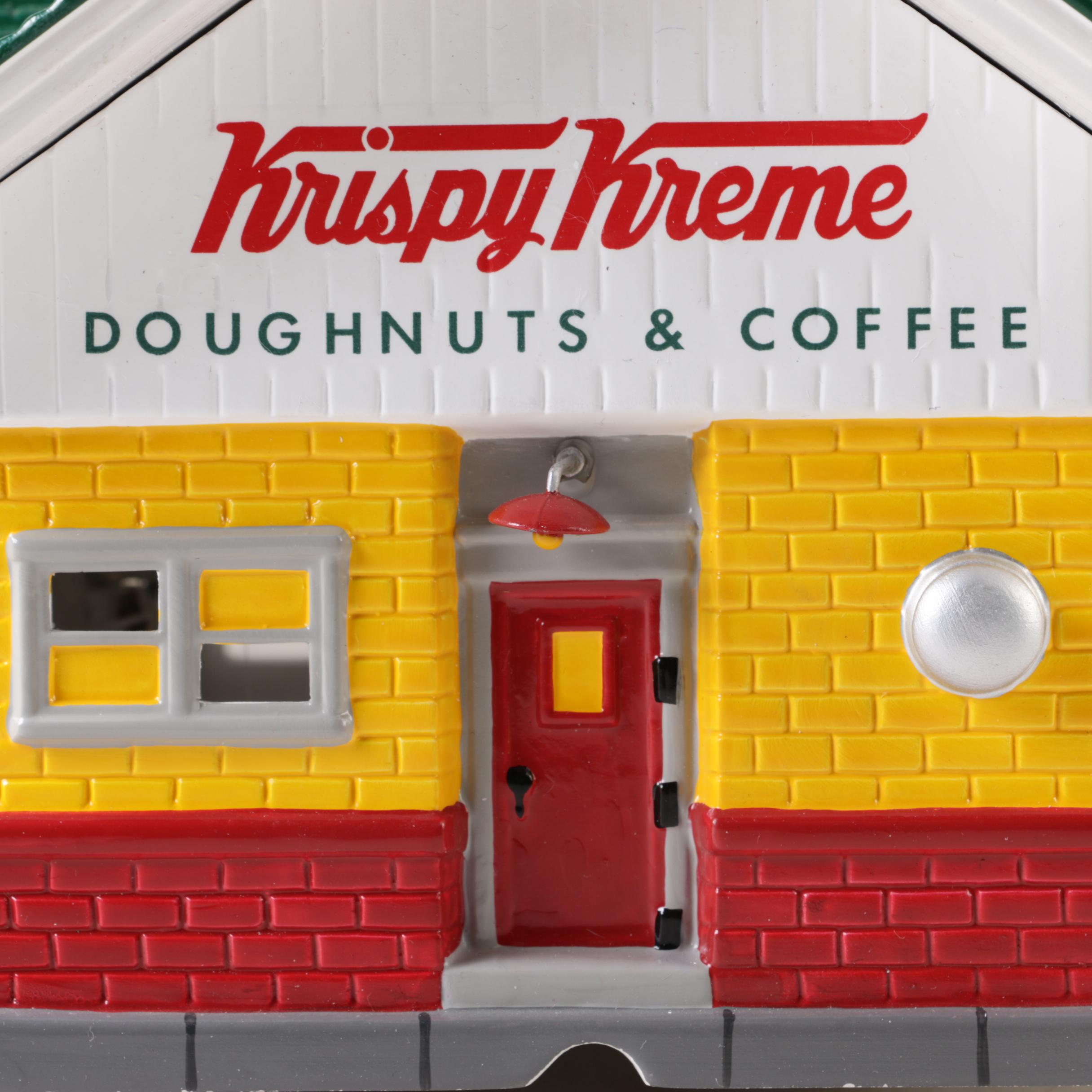 Department 56 Krispy Kreme Miniature Light Up Snow Village Building