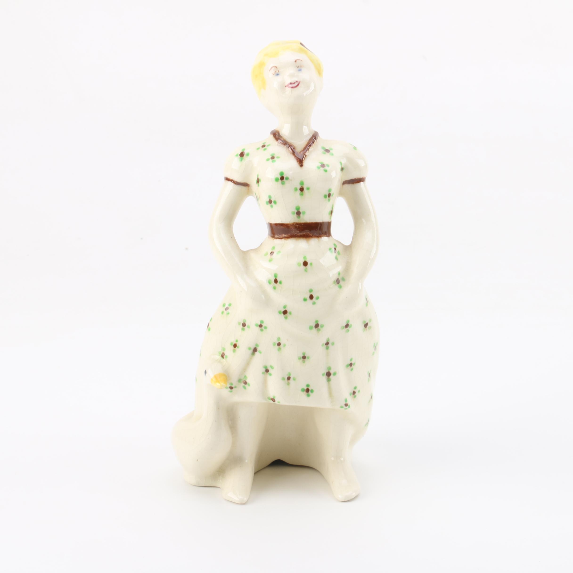 Goose Gal, Flute Girl and Heart Girl Figurines