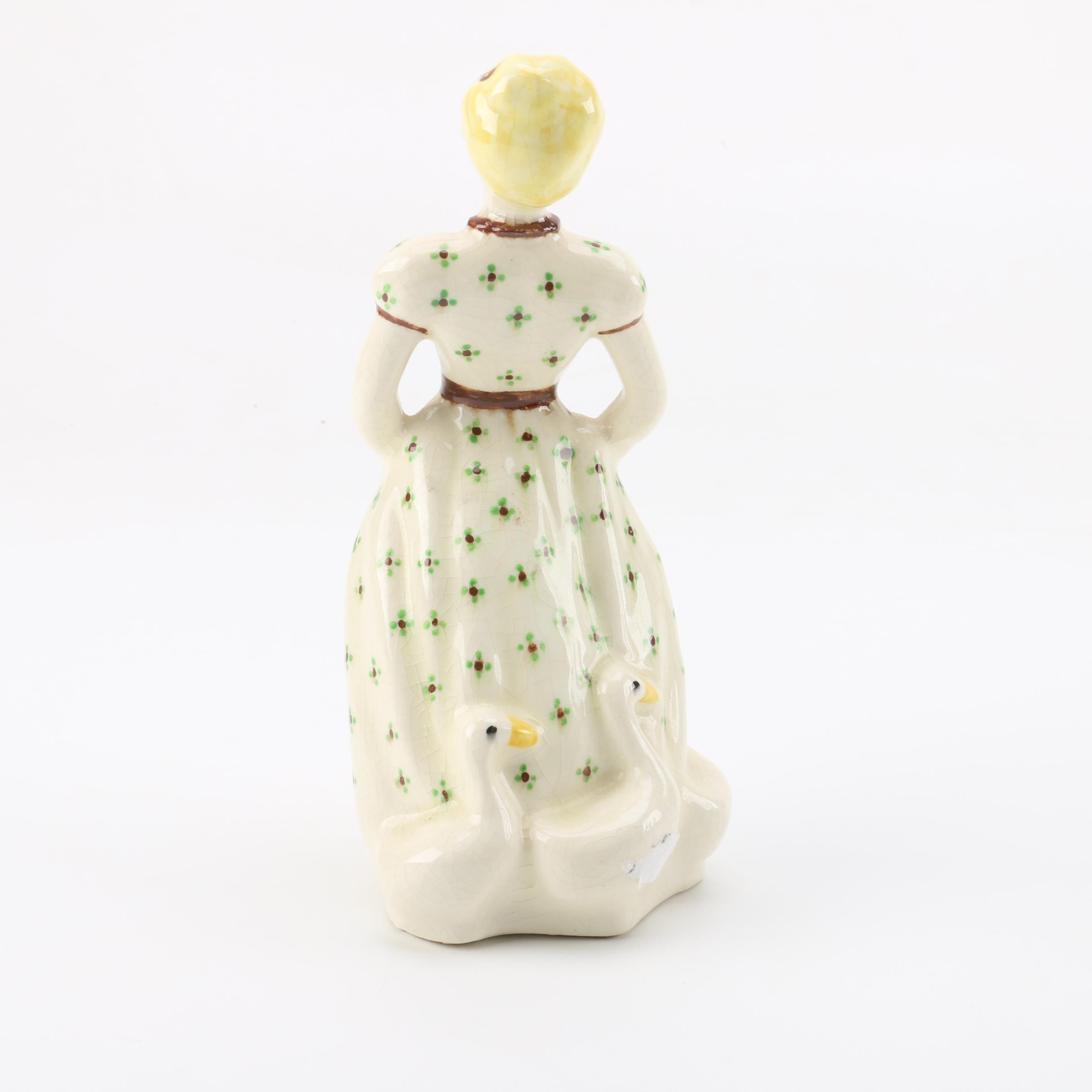 Goose Gal, Flute Girl and Heart Girl Figurines