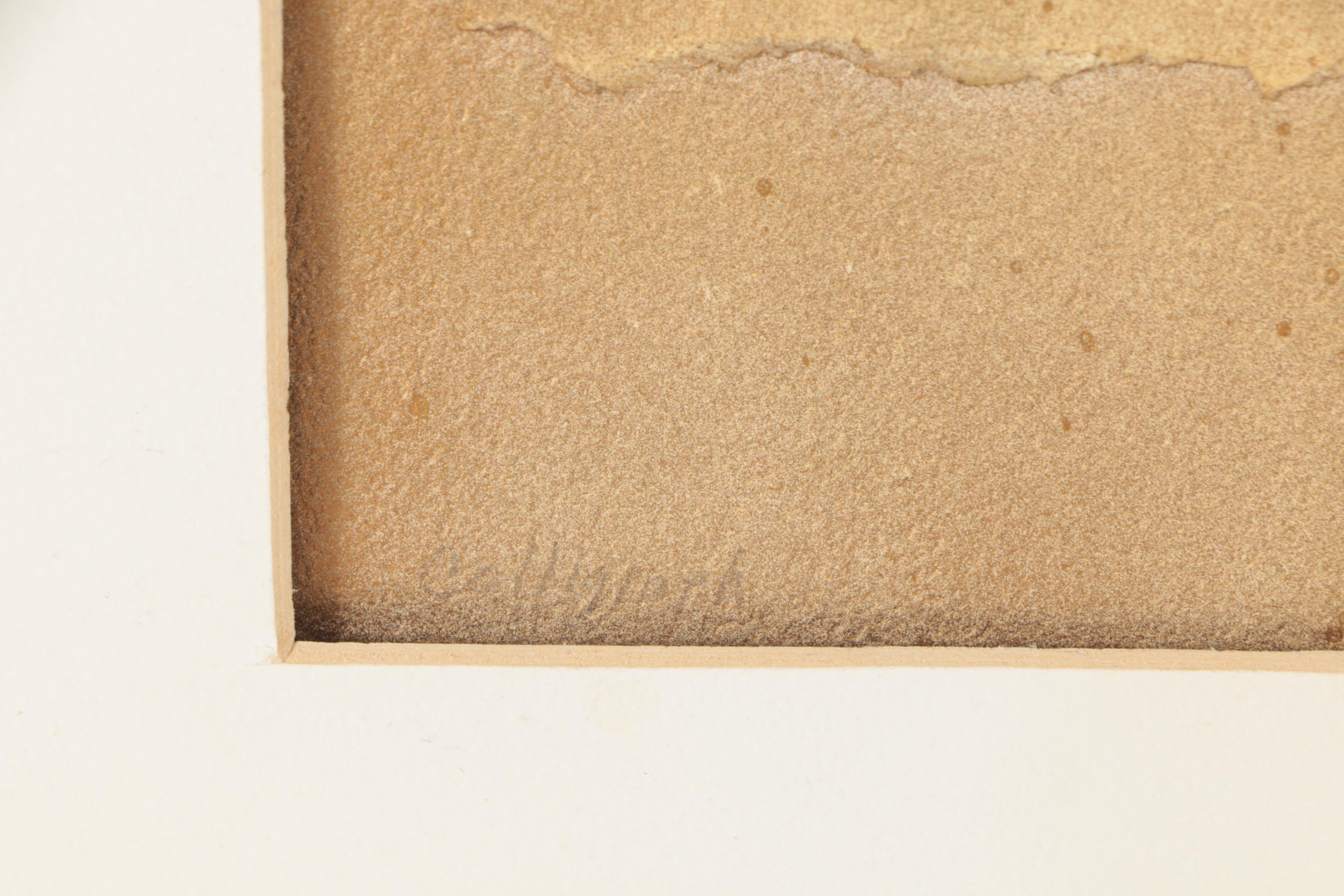 Dennis-Signed Abstract Collagraph on Paper