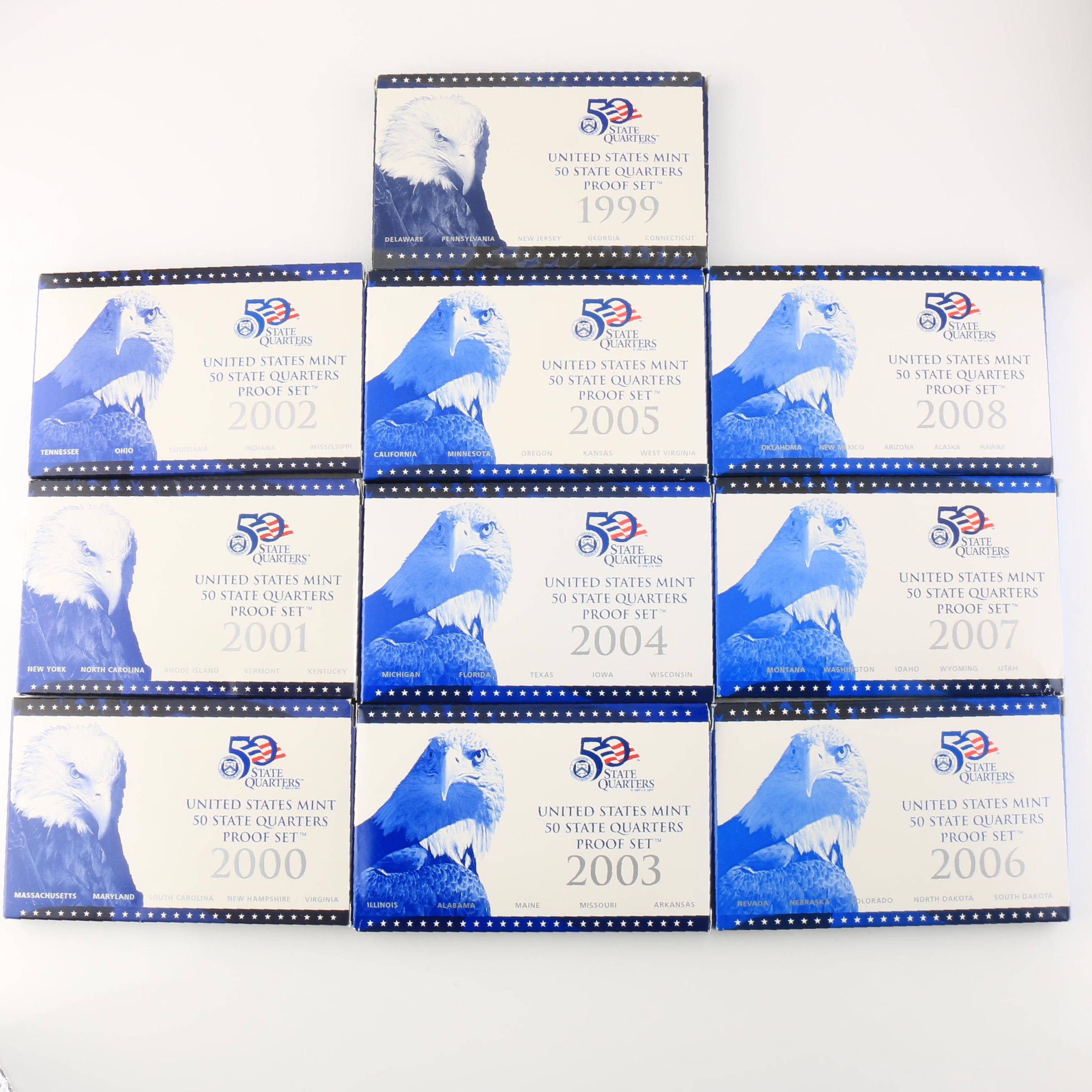 Nine U.S. Mint Proof Sets