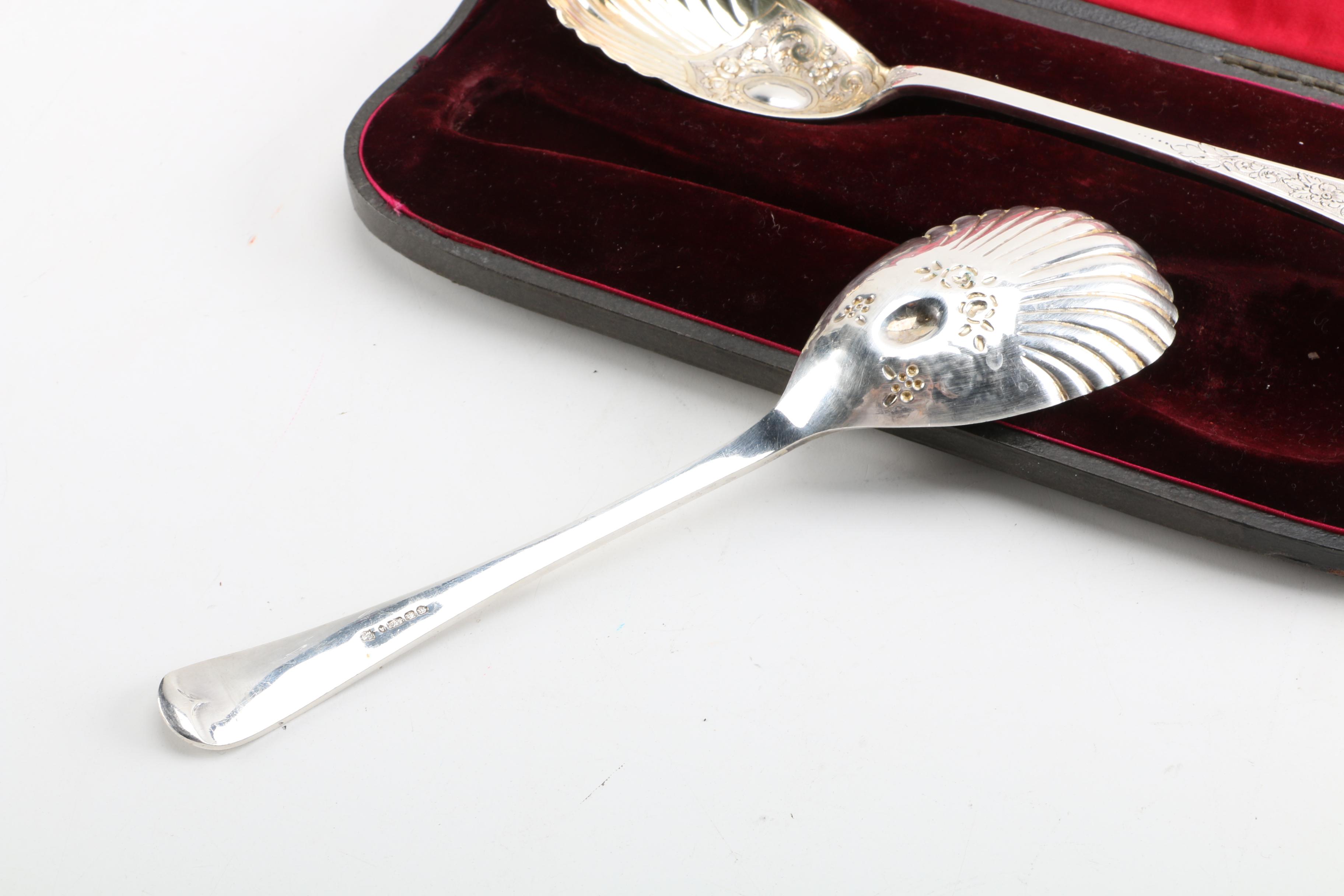 Antique Martin, Hall & Co. Silver Plate Serving Spoons