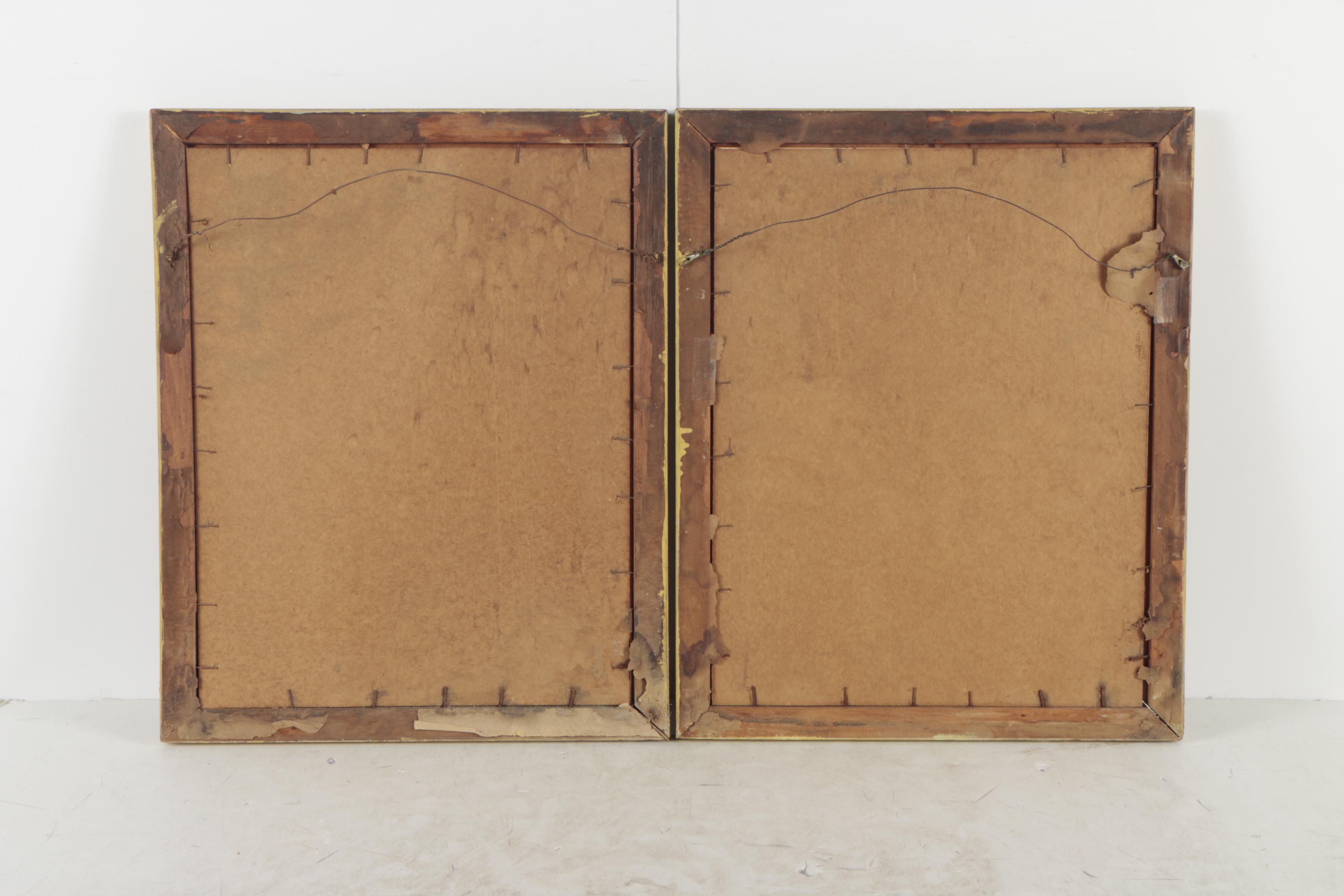 Offset Lithographs After Brewster of Victorian Courtship Scenes